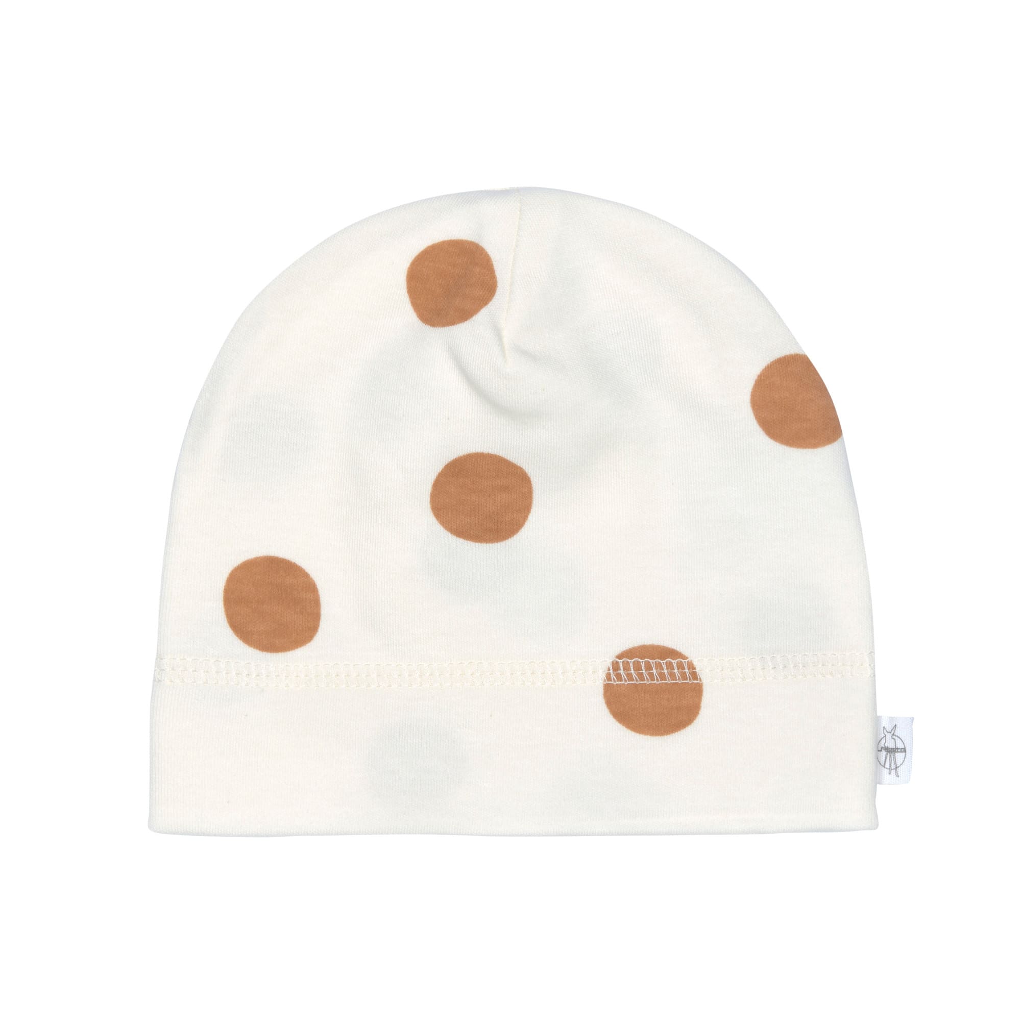 Lässig Interlock Beanie GOTS Big Dots milky
