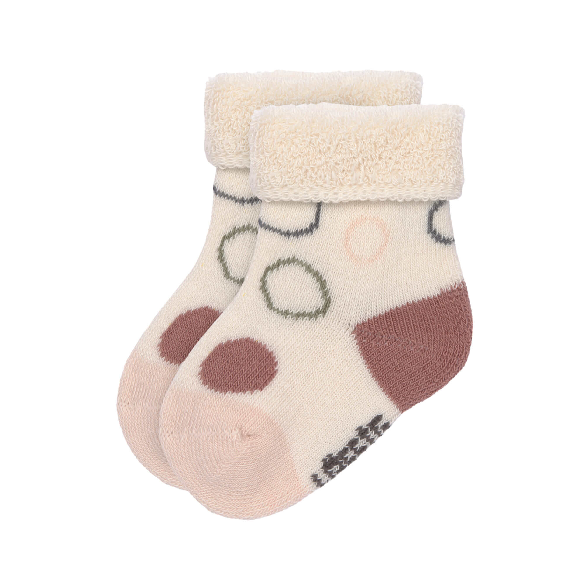 Lässig Newborn Socks GOTS 3pcs assort offwh/pow pink/rust - 2