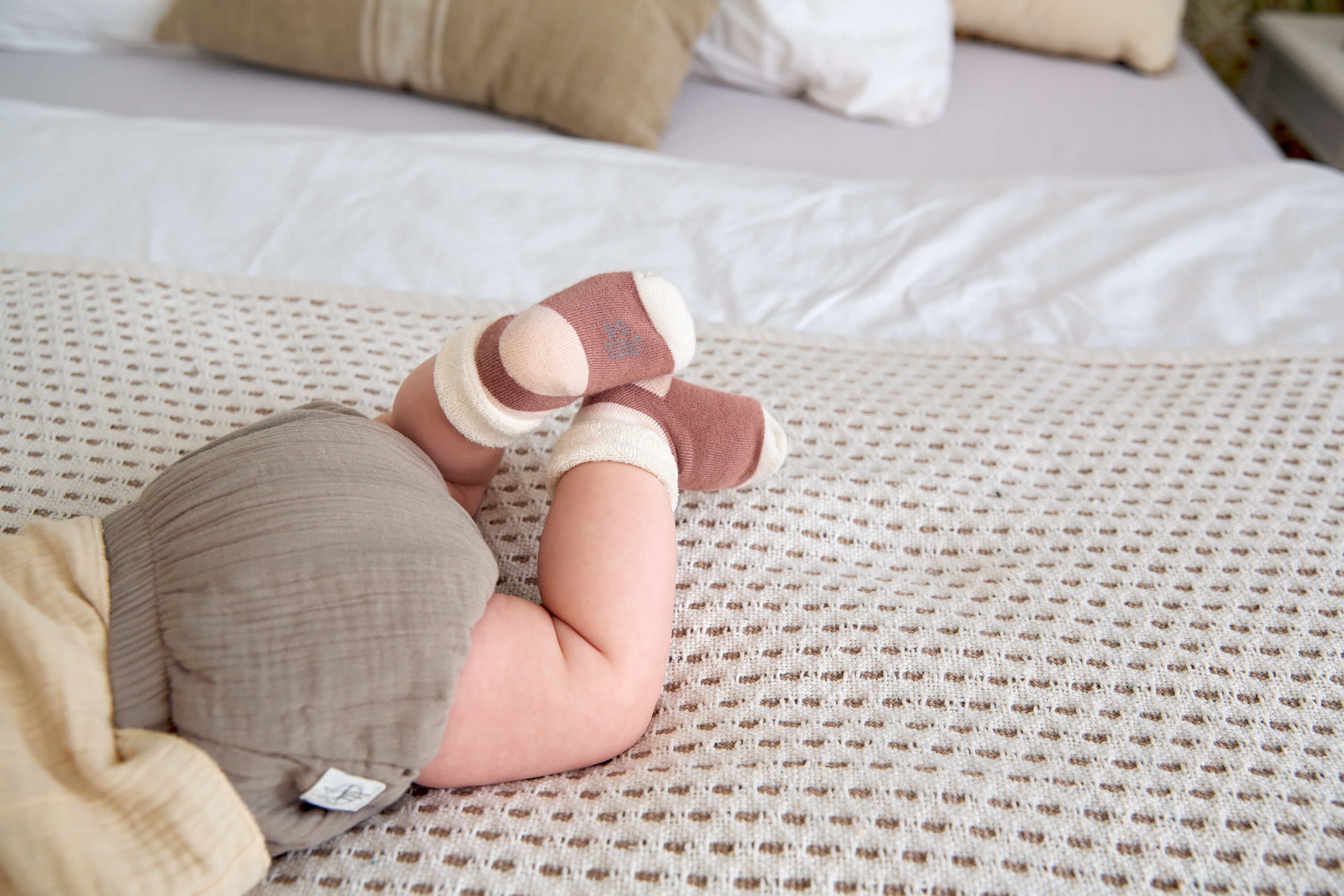 Lässig Newborn Socks GOTS 3pcs assort offwh/pow pink/rust - 3