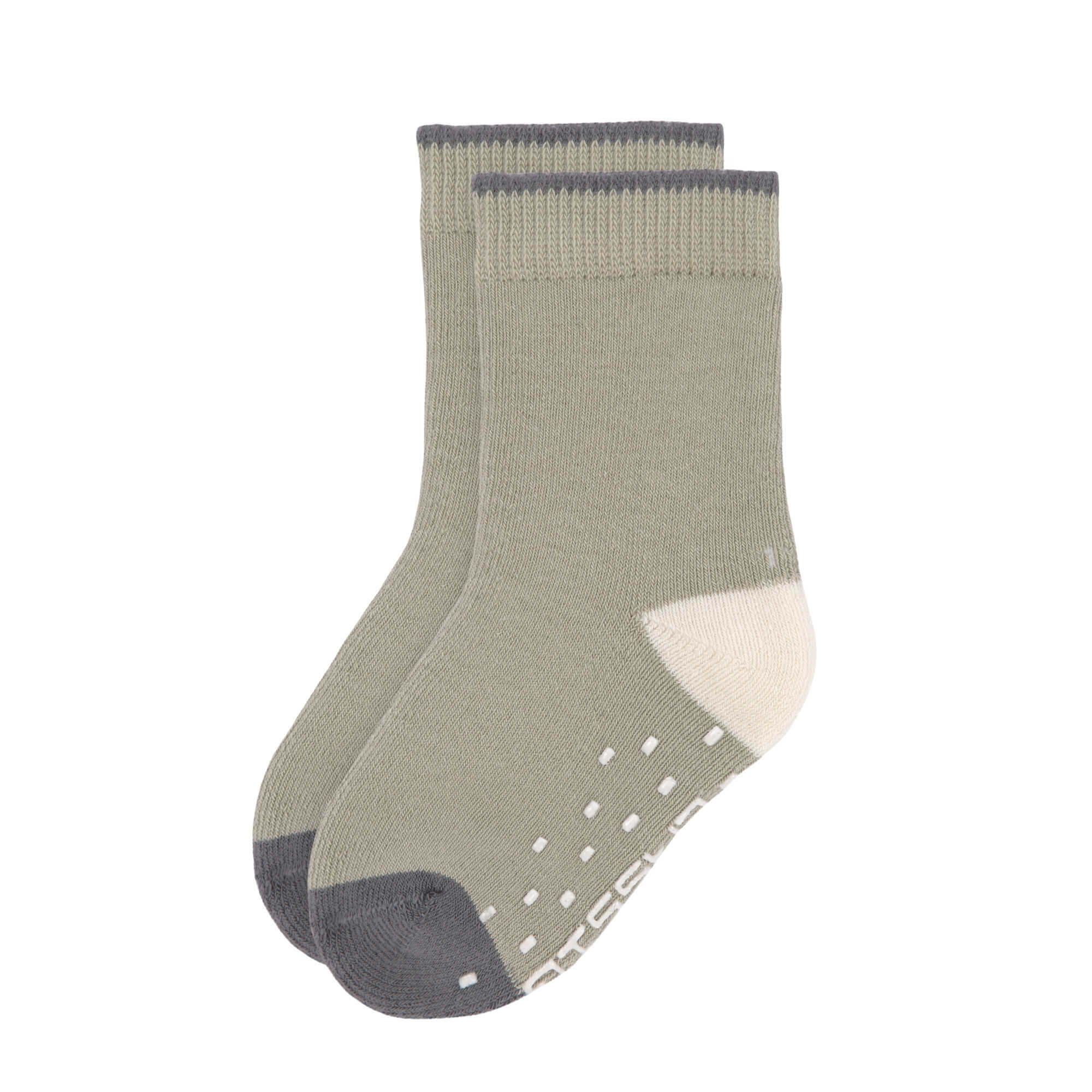Lässig Anti-slip Socks GOTS 2 pcs assorted anthracite/olive - 2