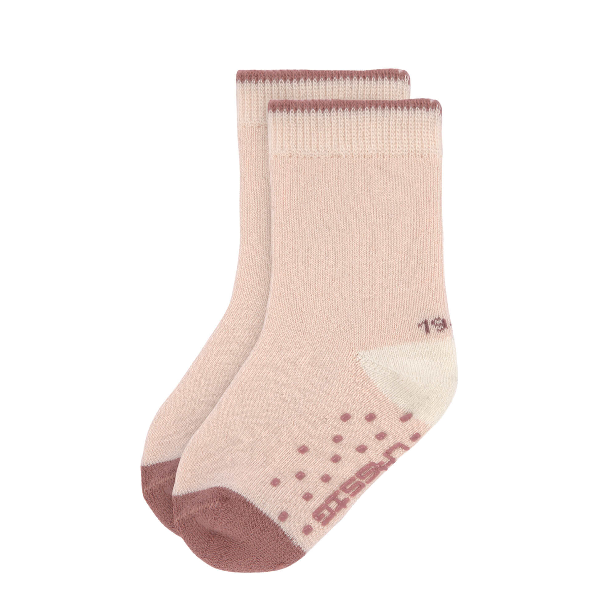 Lässig Anti-slip Socks GOTS 2pcs assorted offwhite/powder pink - 2