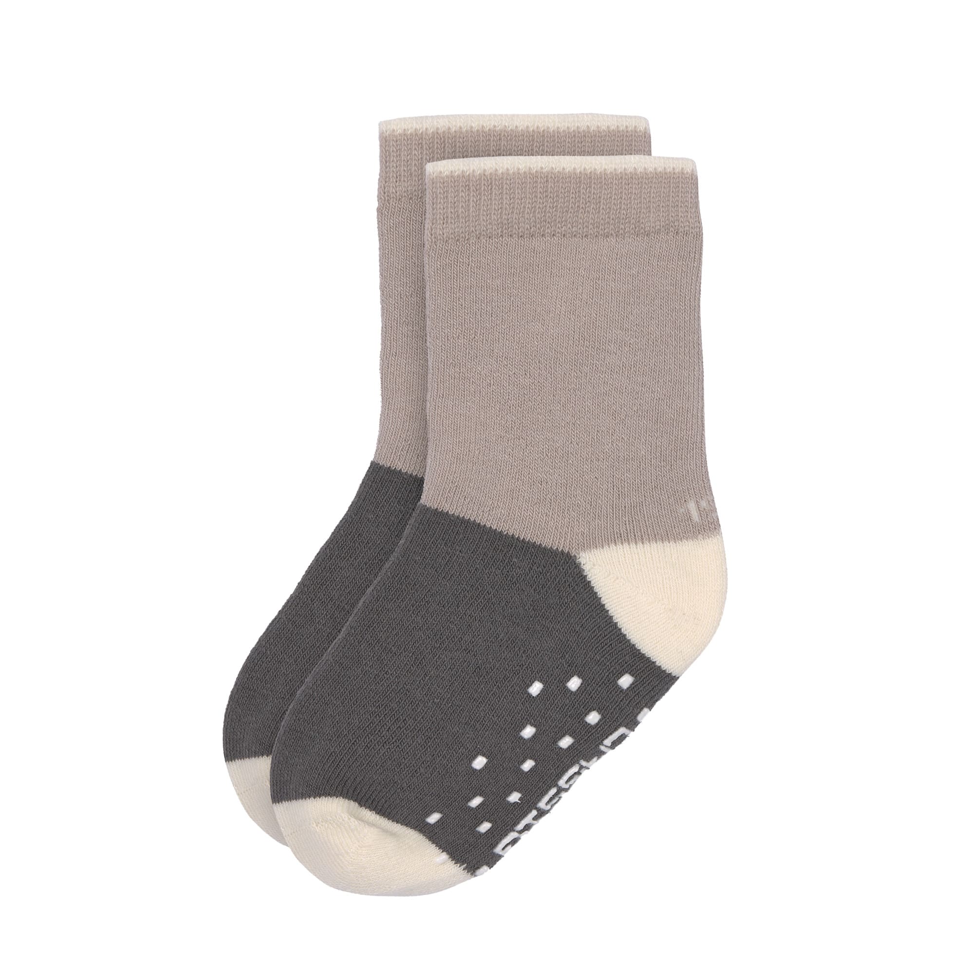 Lässig Anti-slip Socks GOTS 2pcs assorted anthracite/taupe - 2