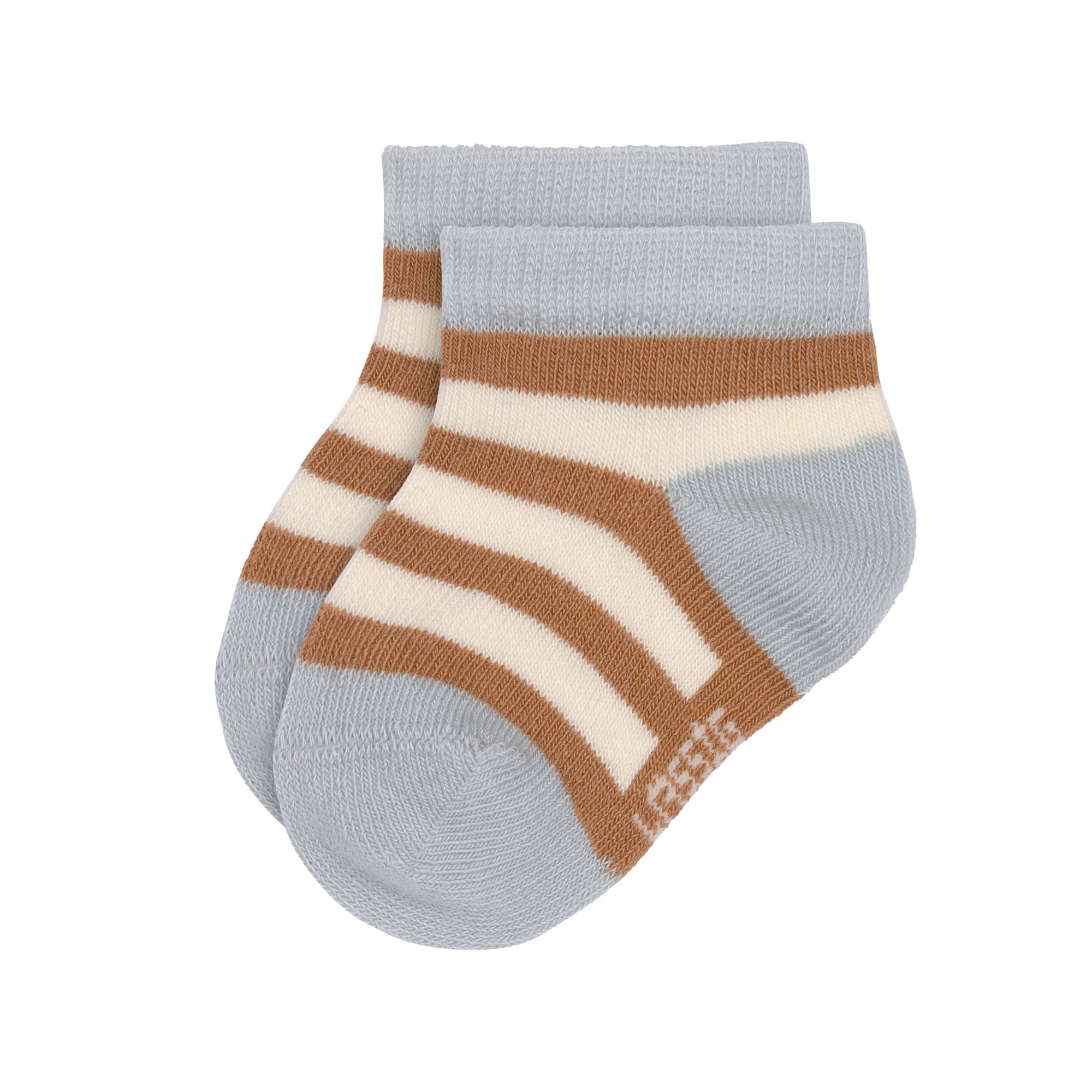 Lässig Sneaker Socks GOTS 3pcs ass. light blue/caramel - 3