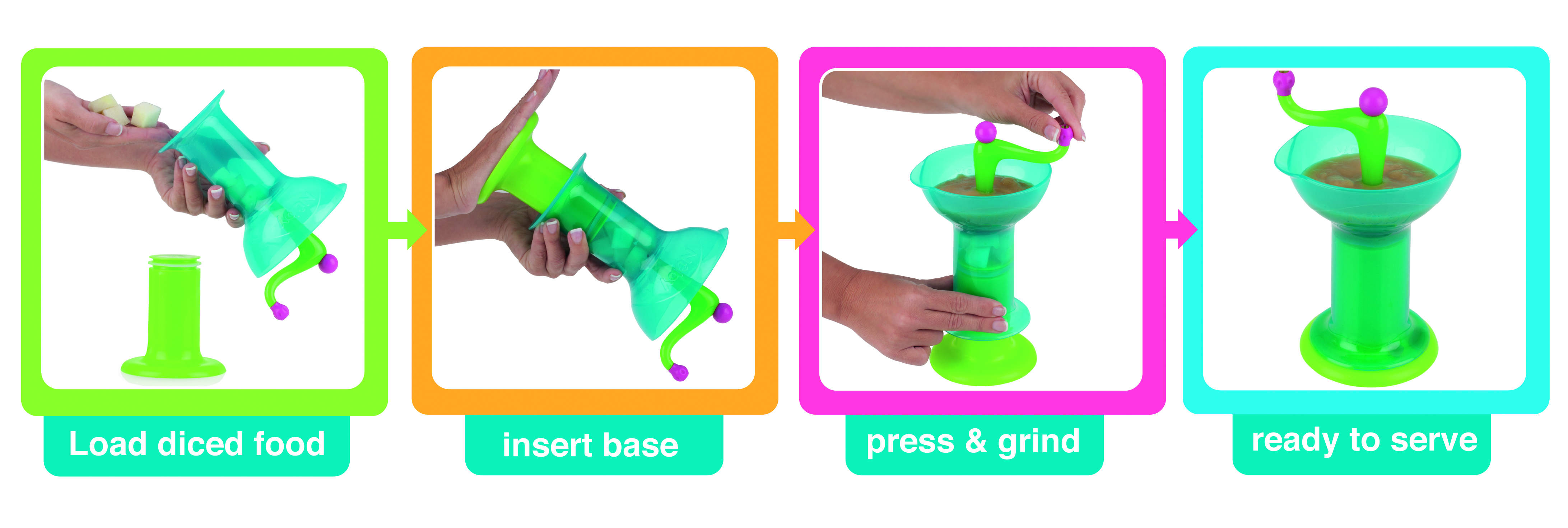 Nûby Food Grinder with hand crank  - 2