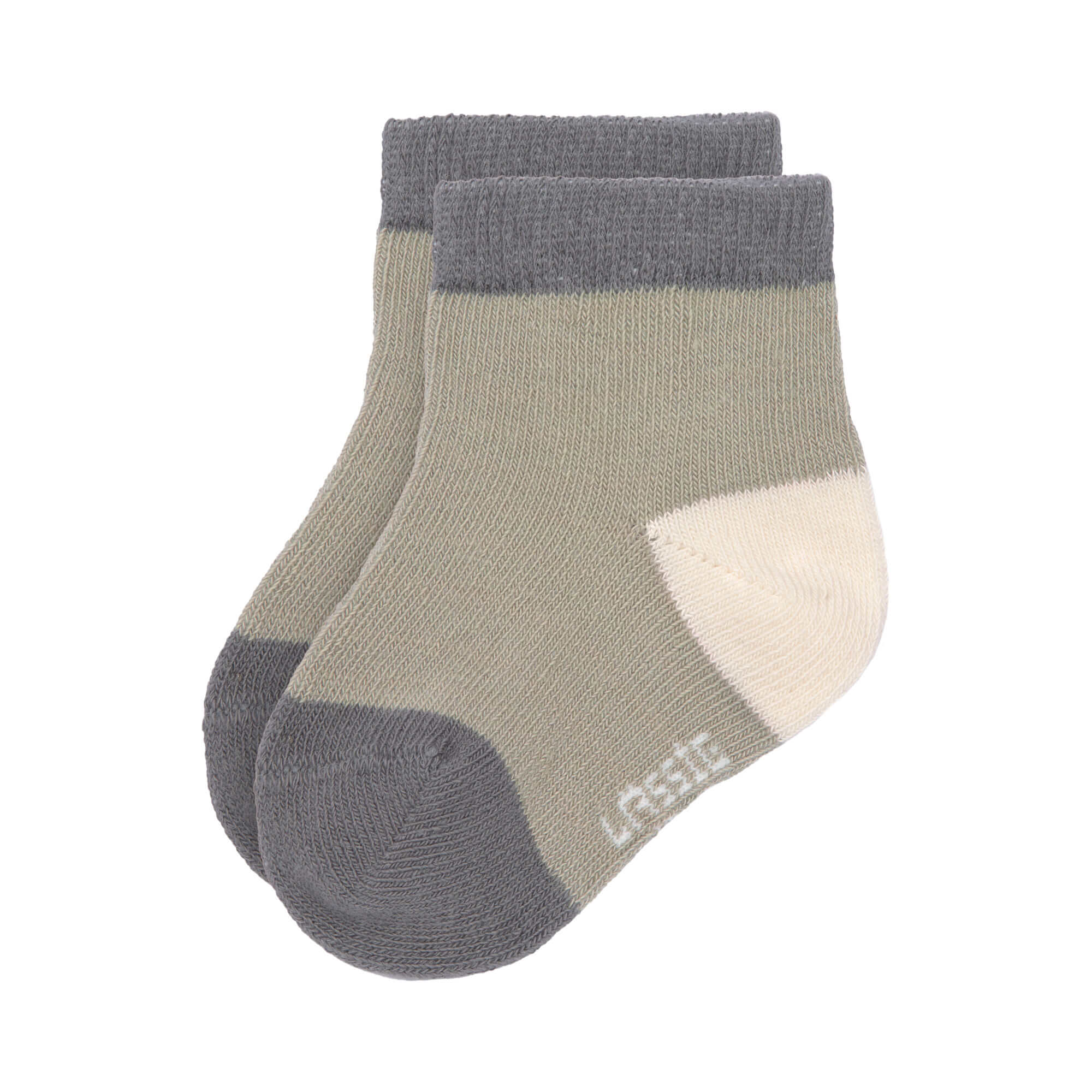 Lässig Sneaker Socks GOTS 3pcs ass. anthracite/olive - 3