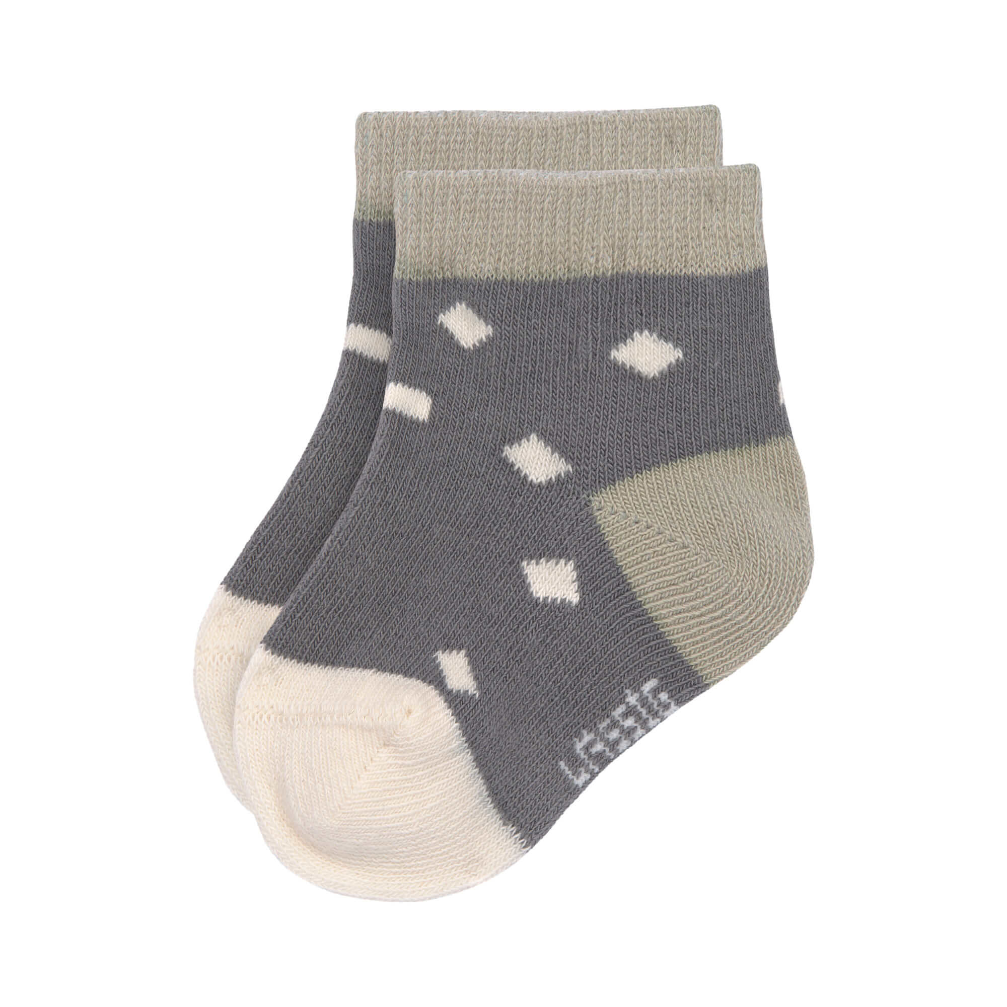 Lässig Sneaker Socks GOTS 3pcs ass. anthracite/olive - 2