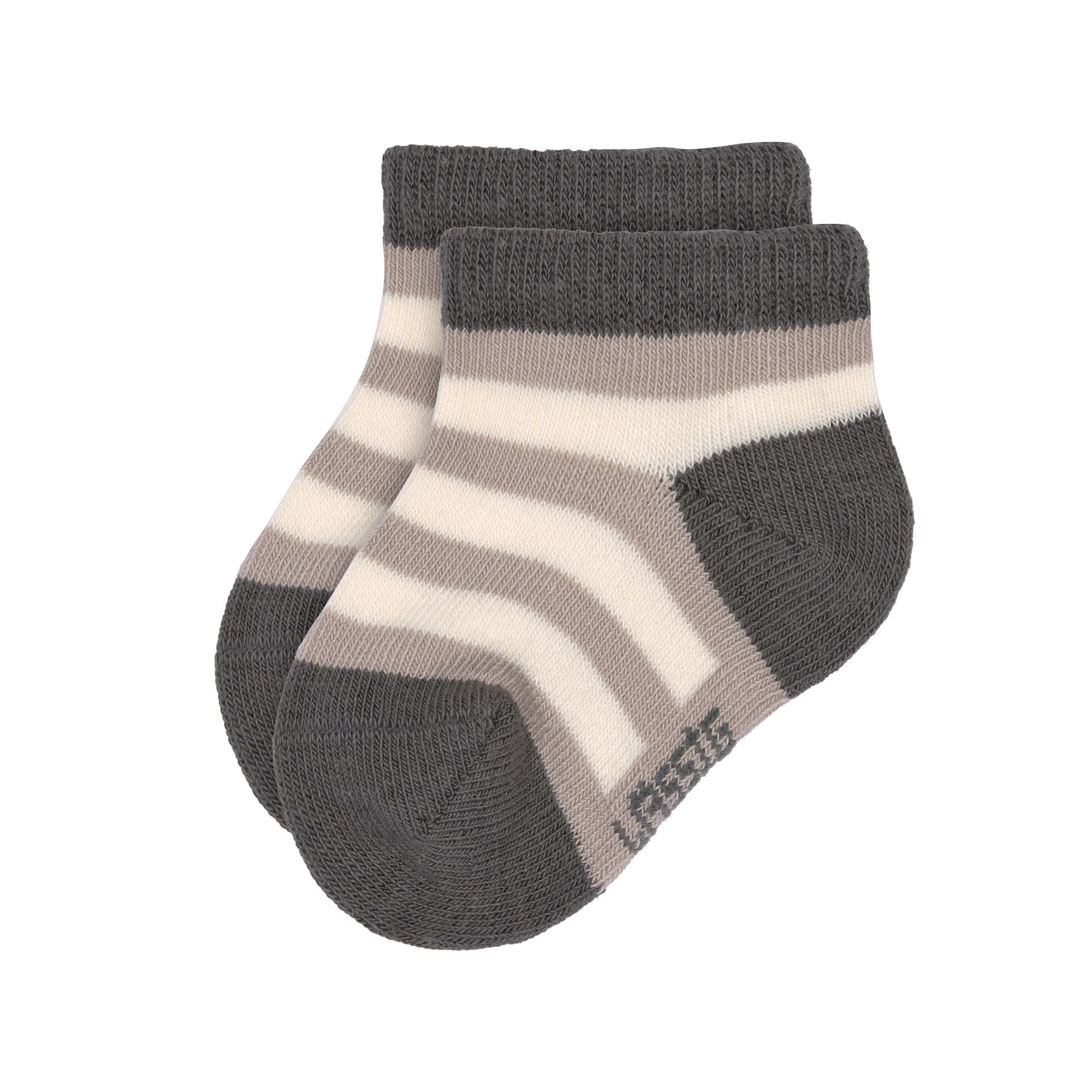 Lässig Sneaker Socks GOTS 3pcs ass. anthracite/taupe - 3