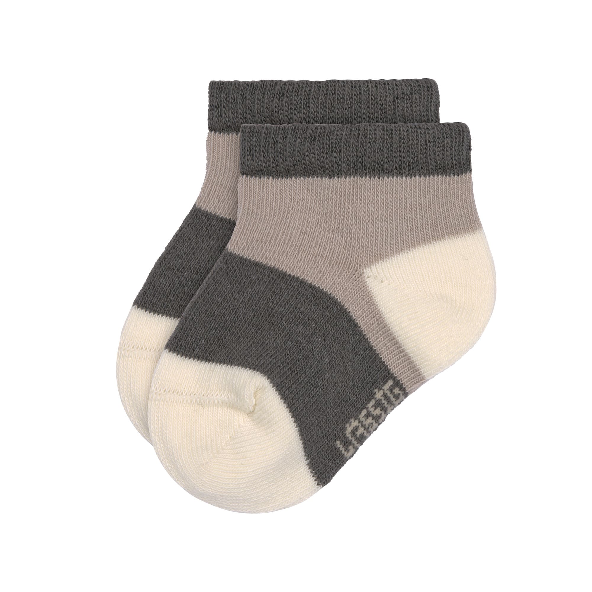 Lässig Sneaker Socks GOTS 3pcs ass. anthracite/taupe - 2