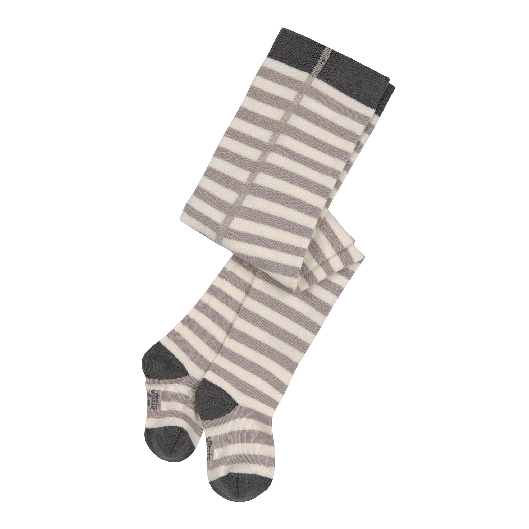 Lässig Tights GOTS Stripes taupe/milky