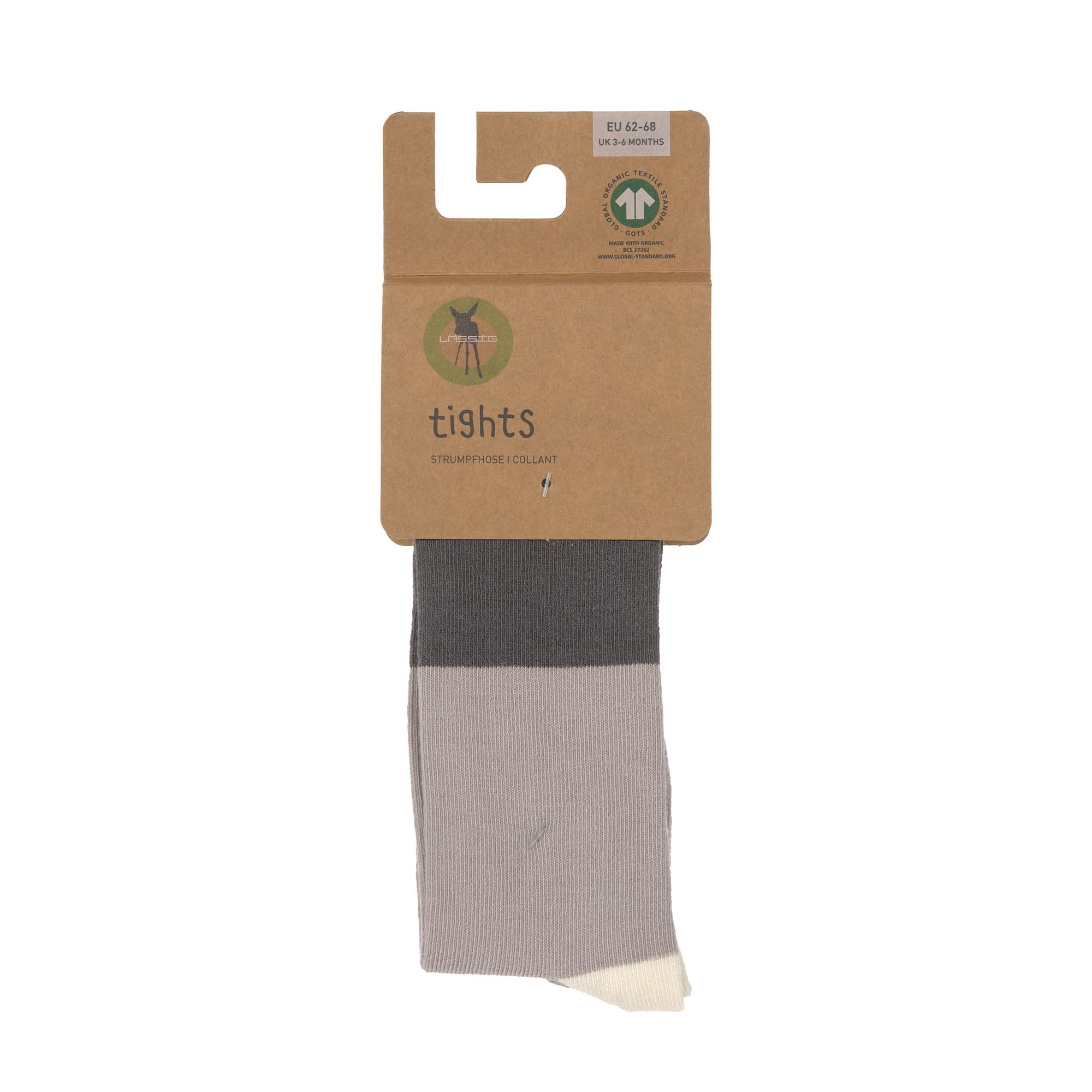 Lässig Tights GOTS Block Stripe taupe/anthracite - 4