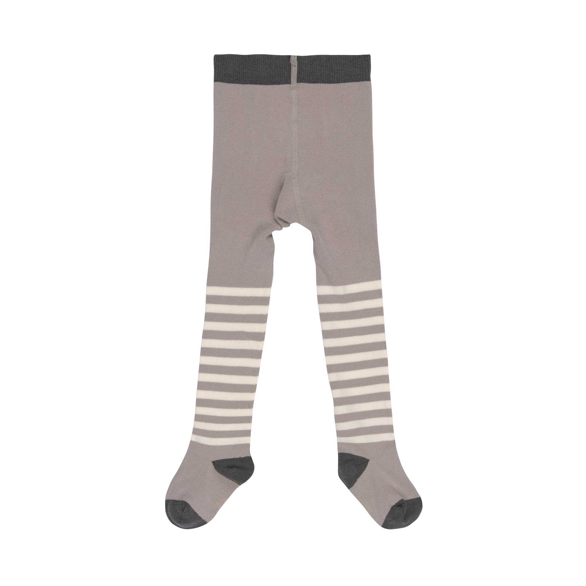 Lässig Tights GOTS Half Striped taupe/milky - 2