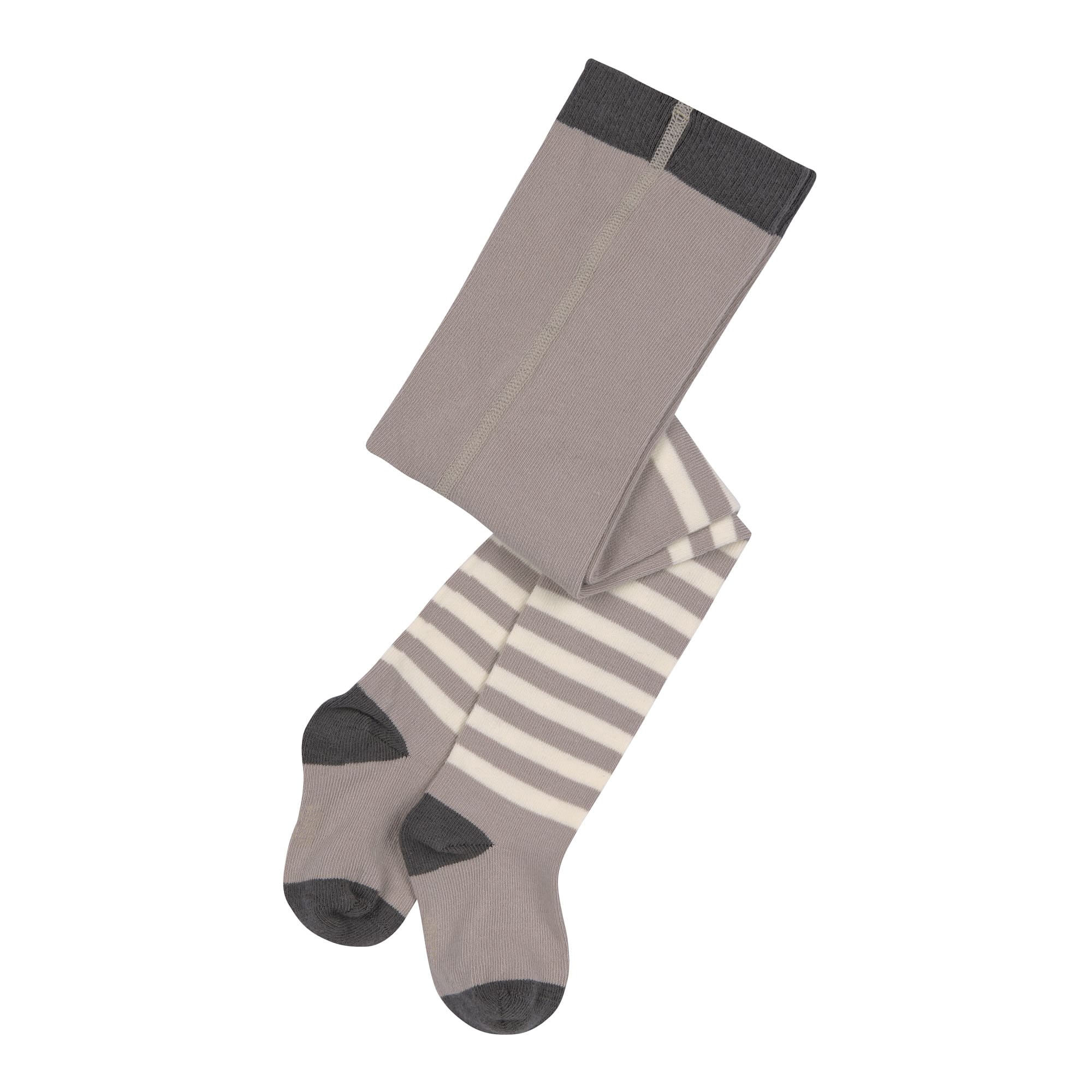 Lässig Tights GOTS Half Striped taupe/milky