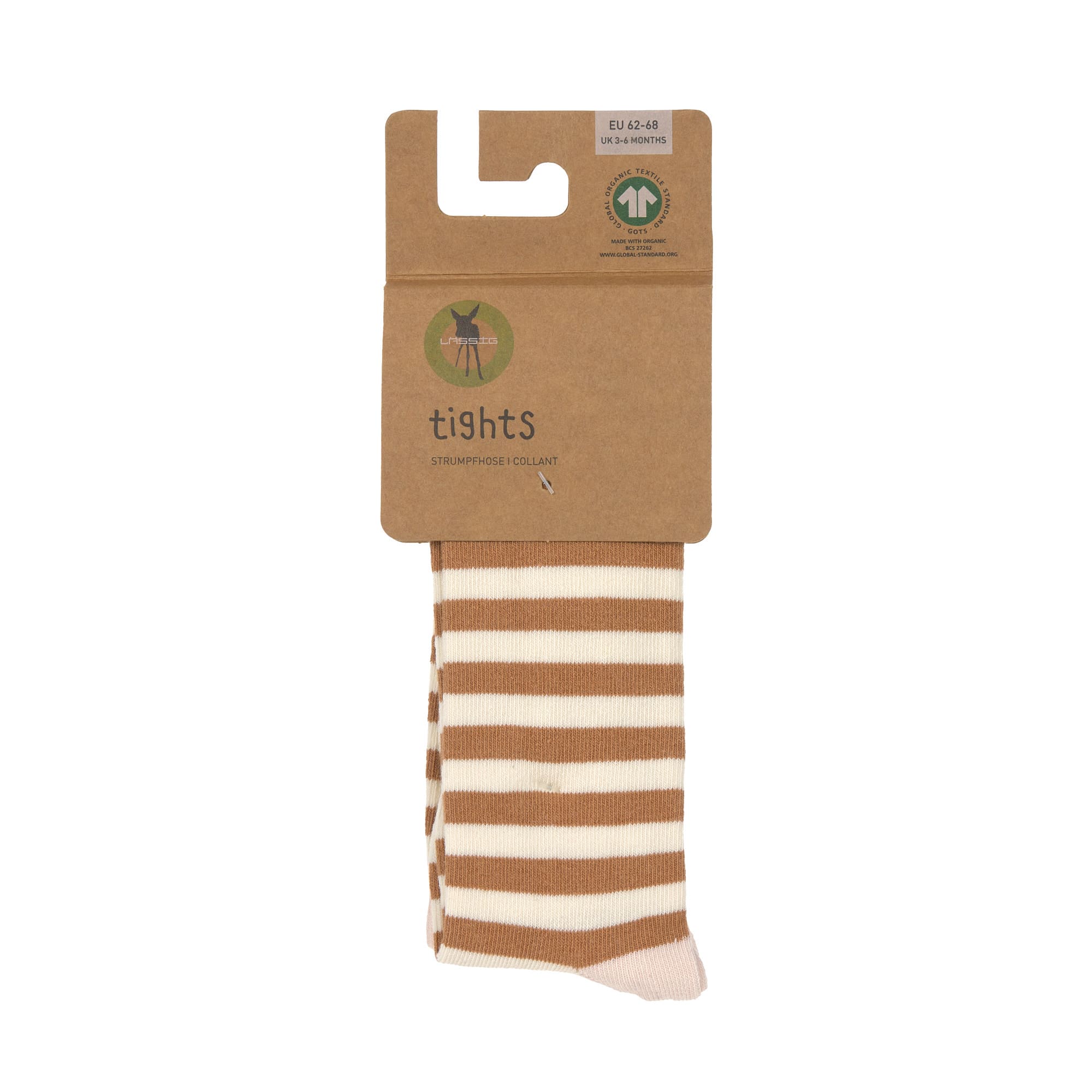 Lässig Tights GOTS Stripes caramel/milky - 4