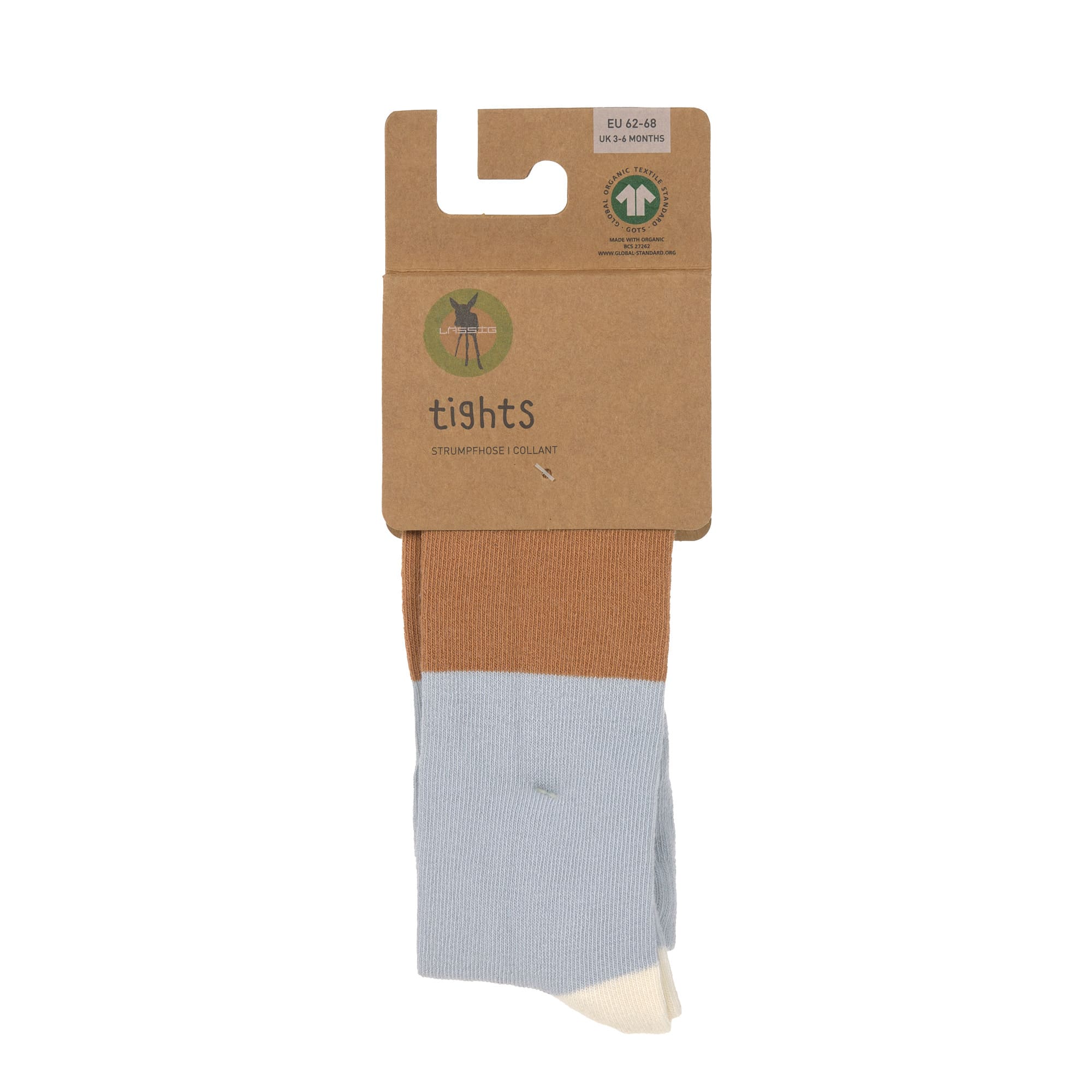 Lässig Tights GOTS Block Stripe light blue/caramel - 4