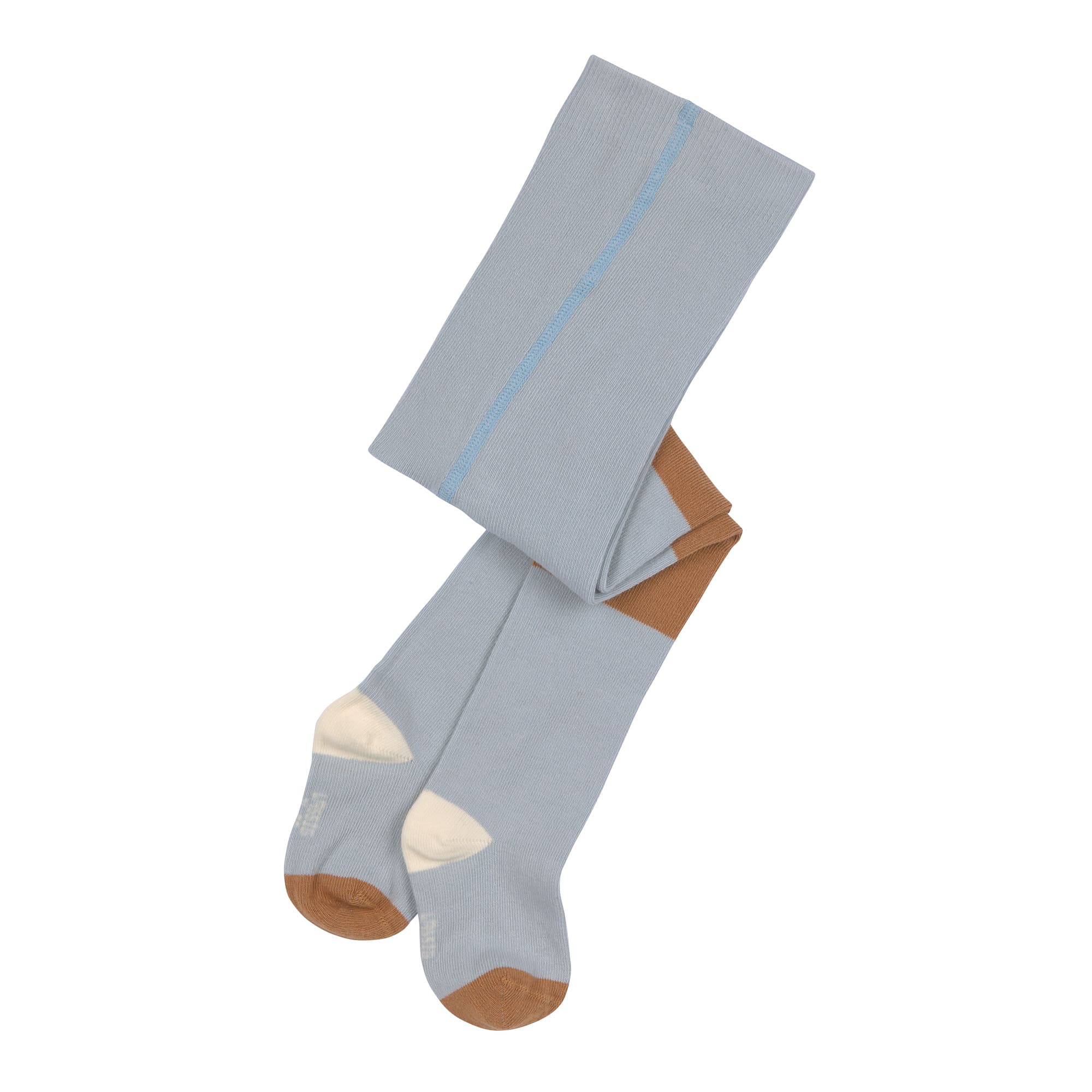 Lässig Tights GOTS Block Stripe light blue/caramel