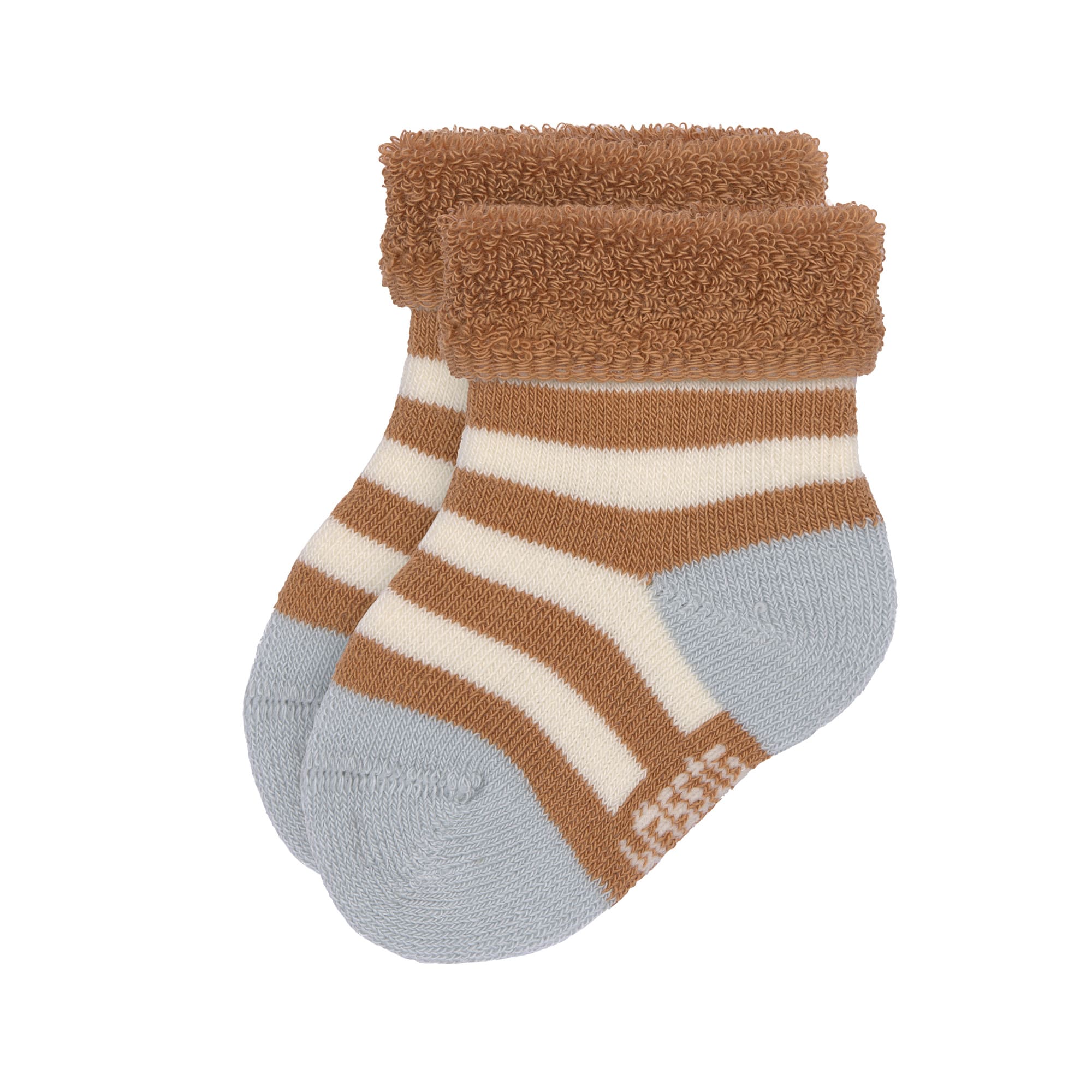 Lässig Terry Socks GOTS 3 pcs assorted light blue/caramel - 3