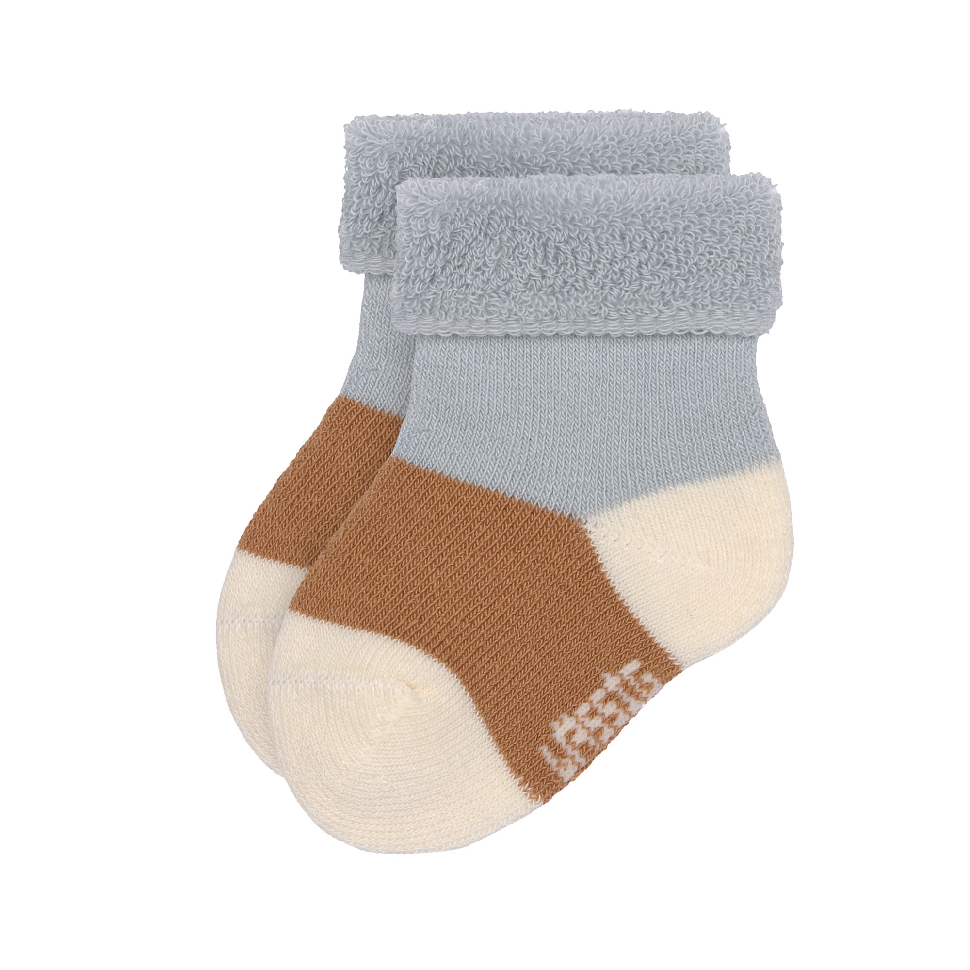 Lässig Terry Socks GOTS 3 pcs assorted light blue/caramel - 2
