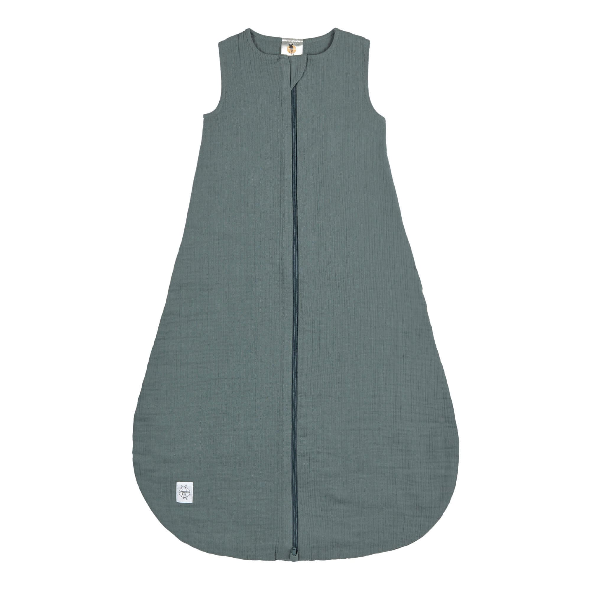 Lässig Muslin Baby Sleeping Bag GOTS petrol green