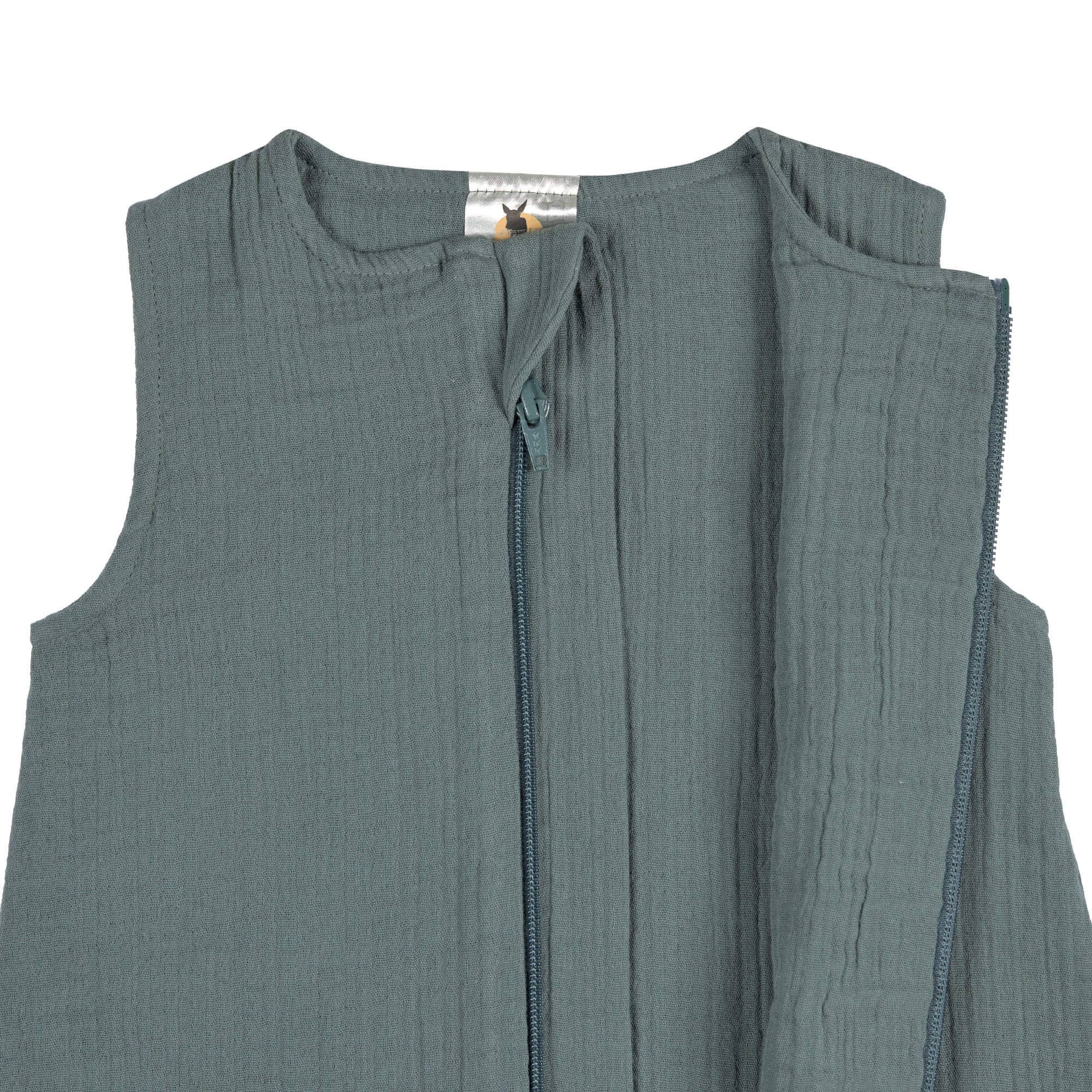 Lässig Muslin Baby Sleeping Bag GOTS petrol green - 4