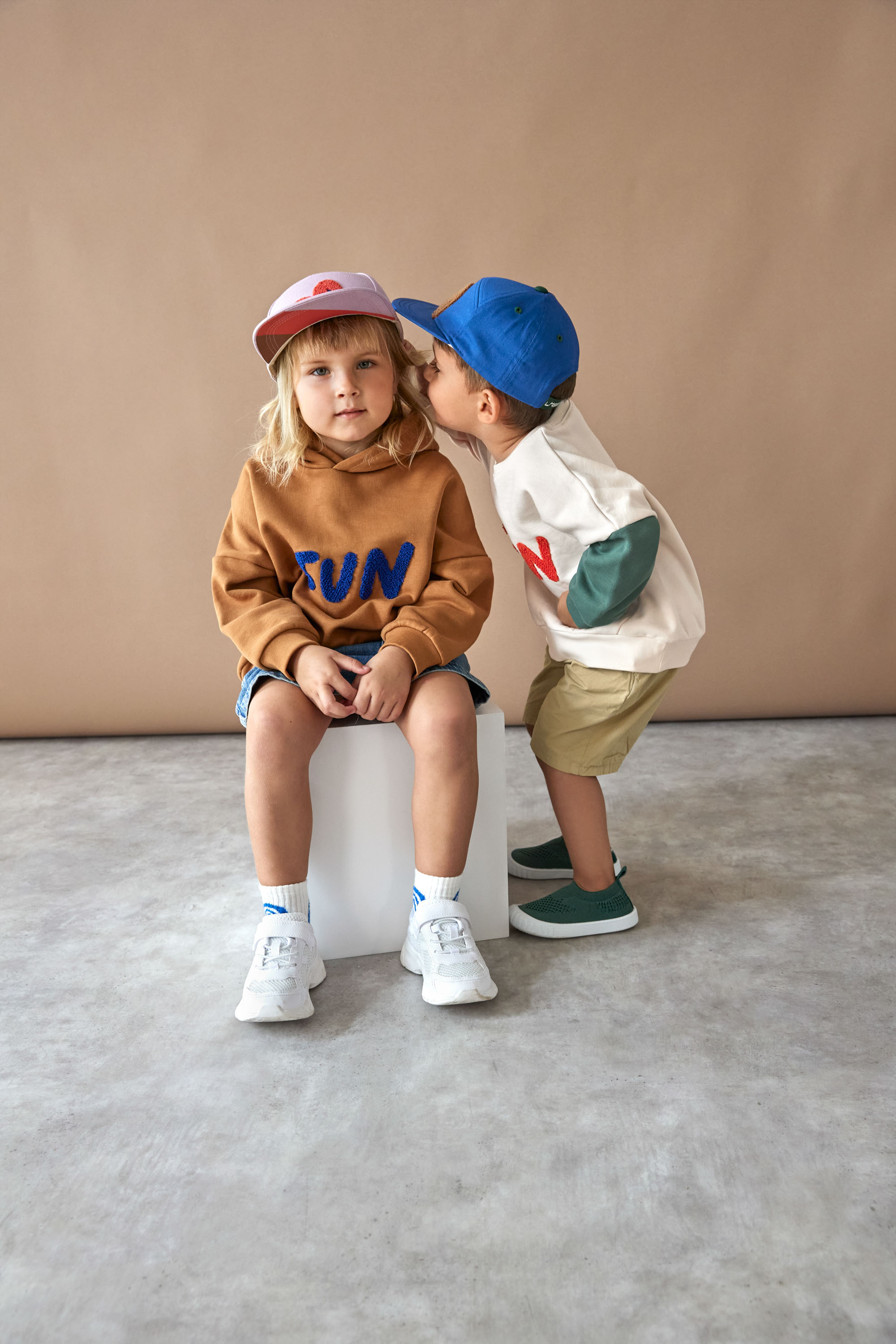 Lässig Kids Hoodie GOTS Little Gang Fun caramel - 13