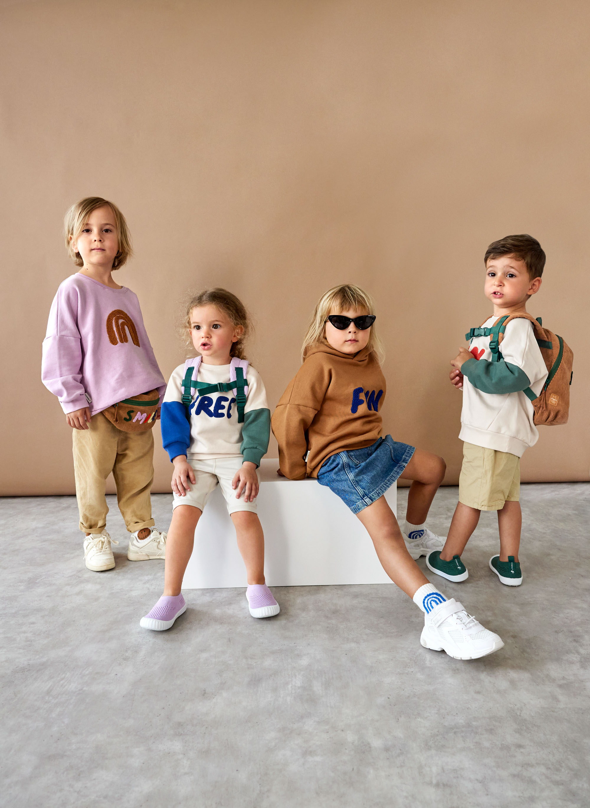 Lässig Kids Hoodie GOTS Little Gang Fun caramel - 11