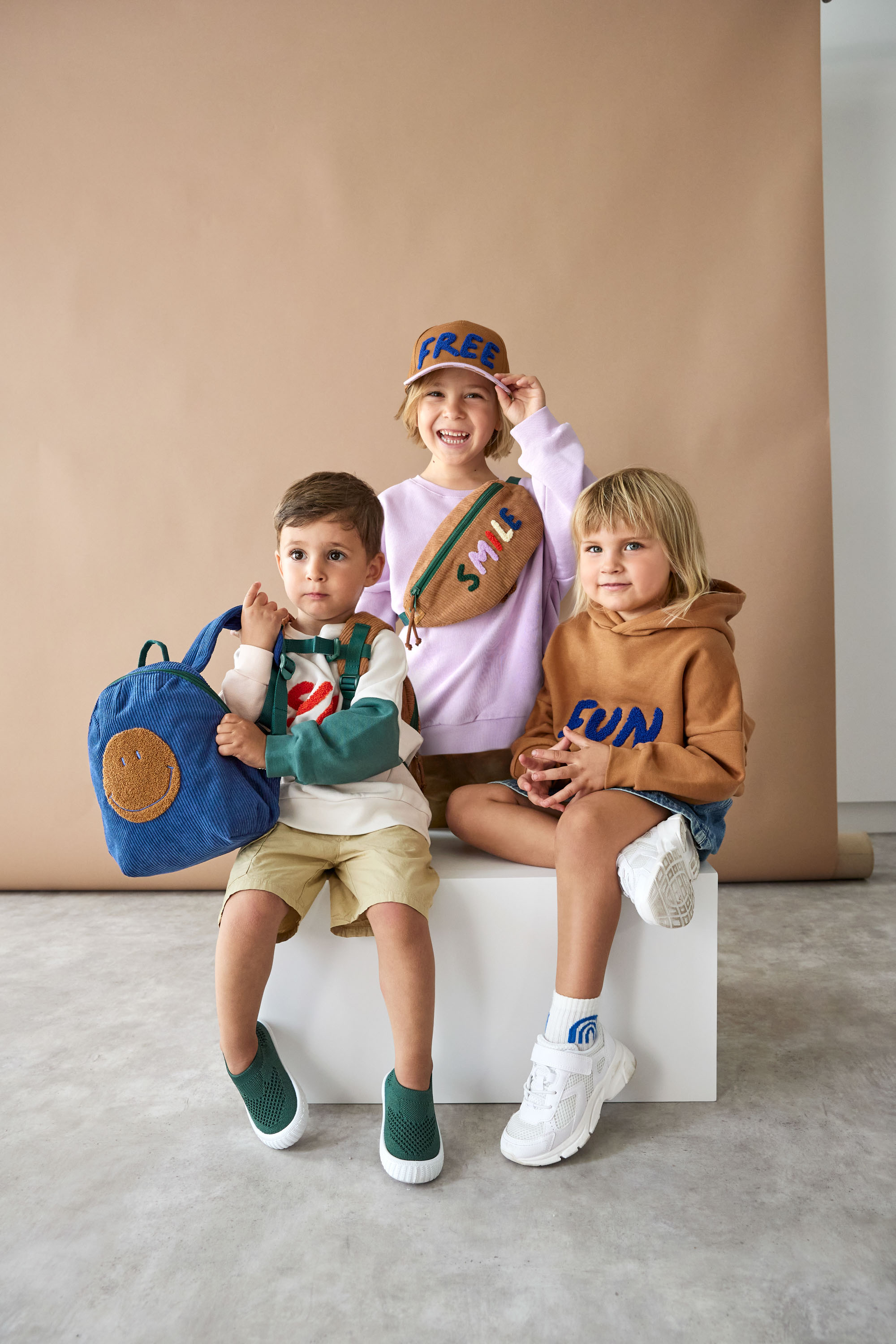 Lässig Kids Hoodie GOTS Little Gang Fun caramel - 6