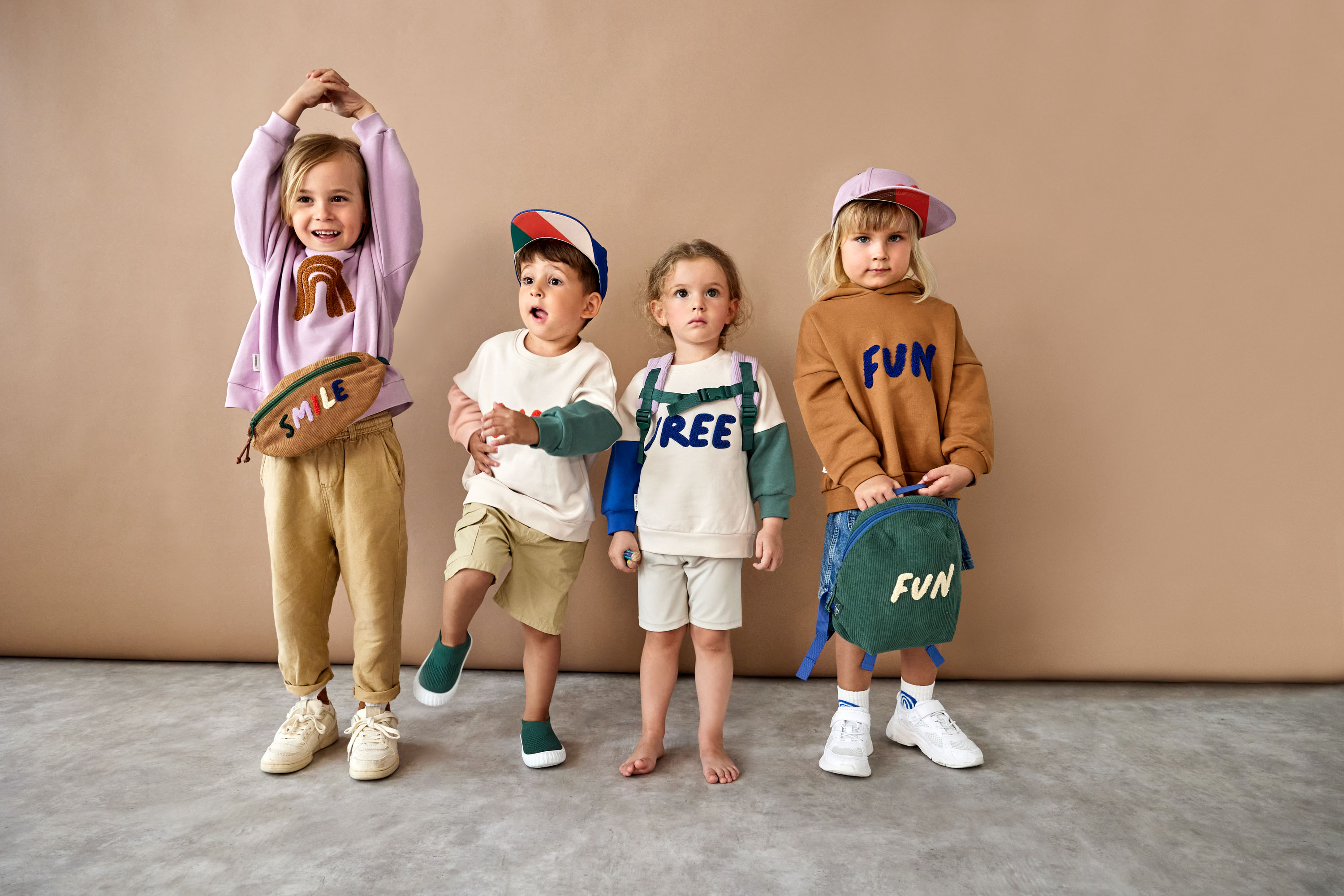 Lässig Kids Hoodie GOTS Little Gang Fun caramel - 10