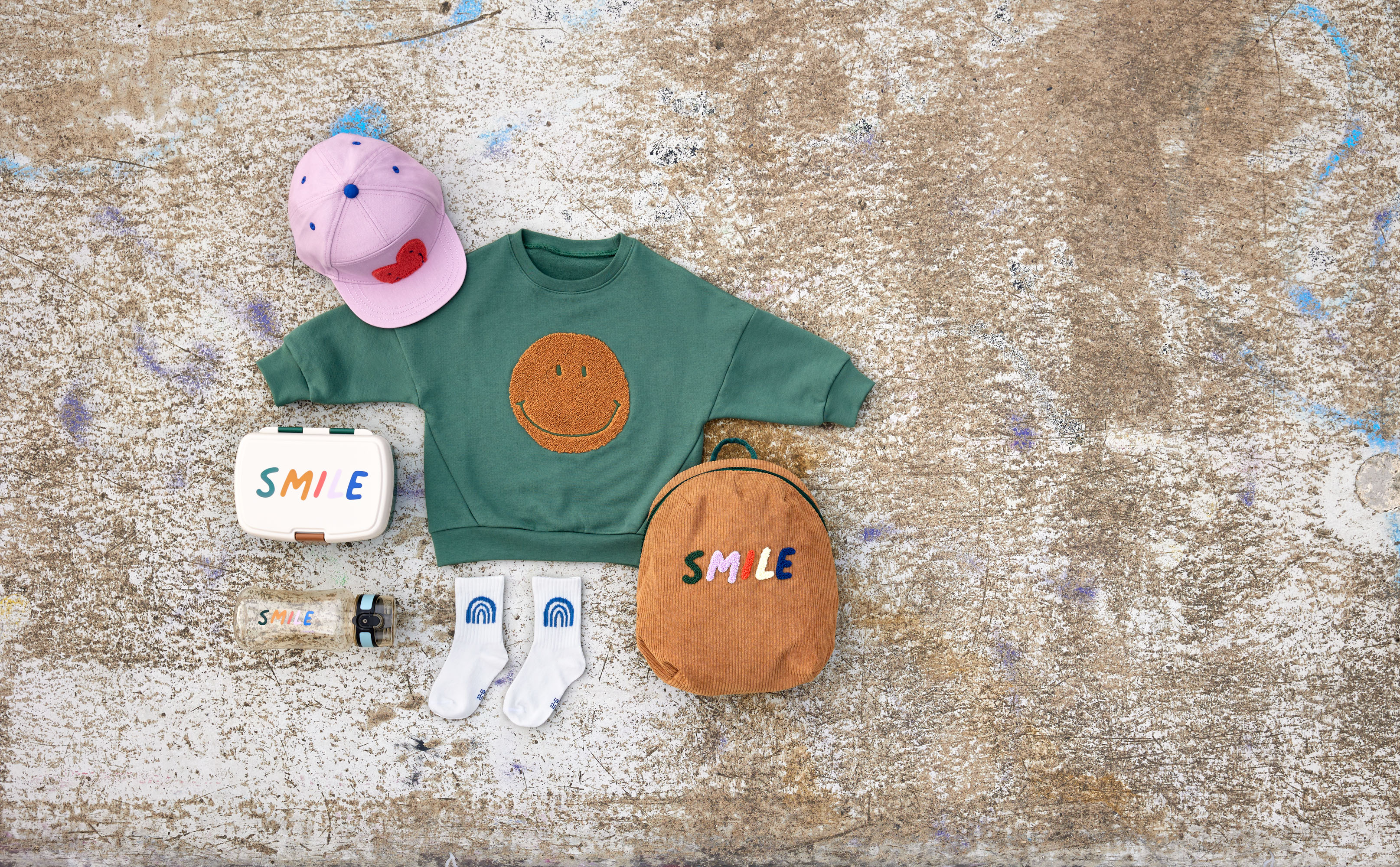 Lässig Kids Sweater GOTS Little Gang Smile ocea gree - 5