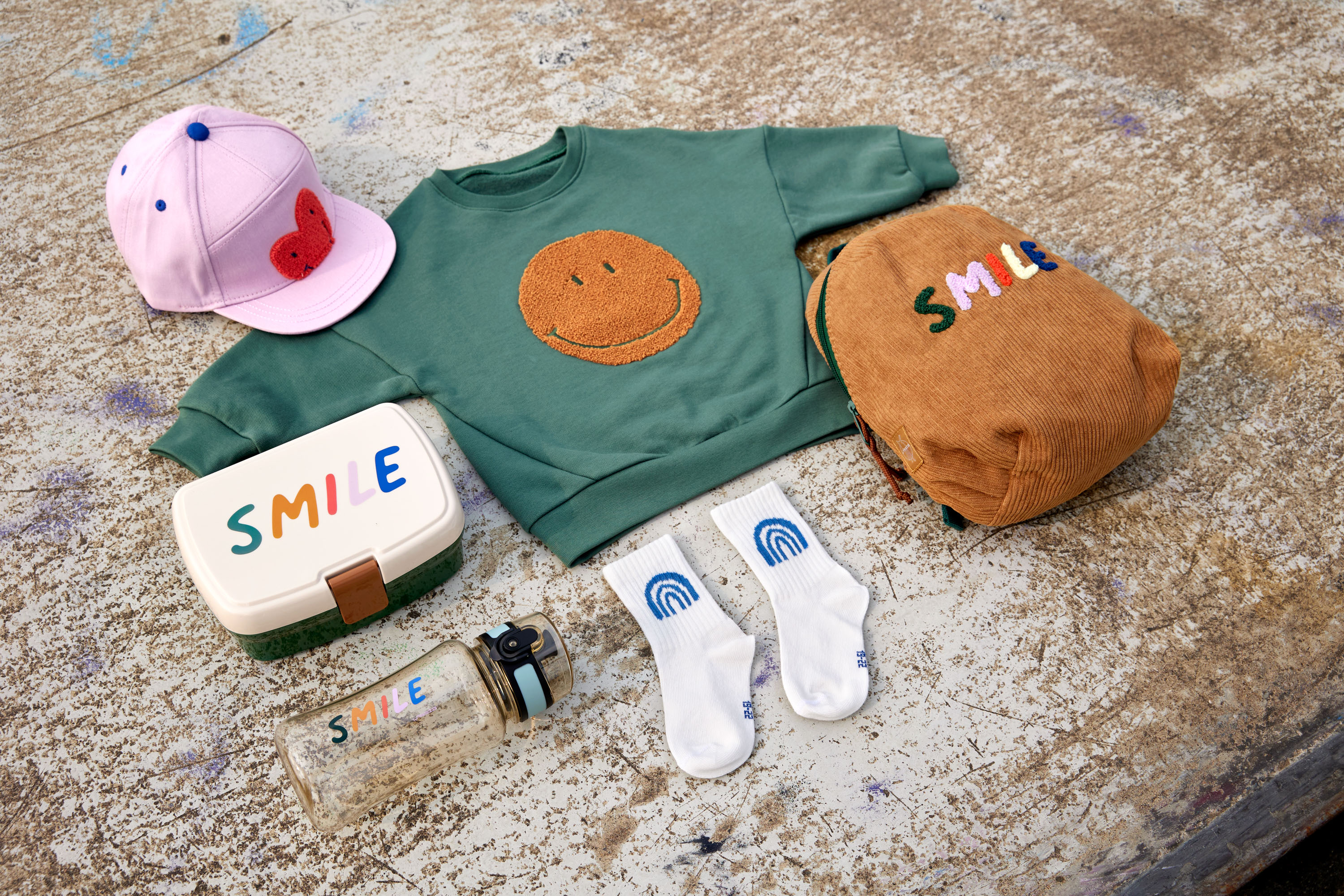 Lässig Kids Sweater GOTS Little Gang Smile ocea gree - 6