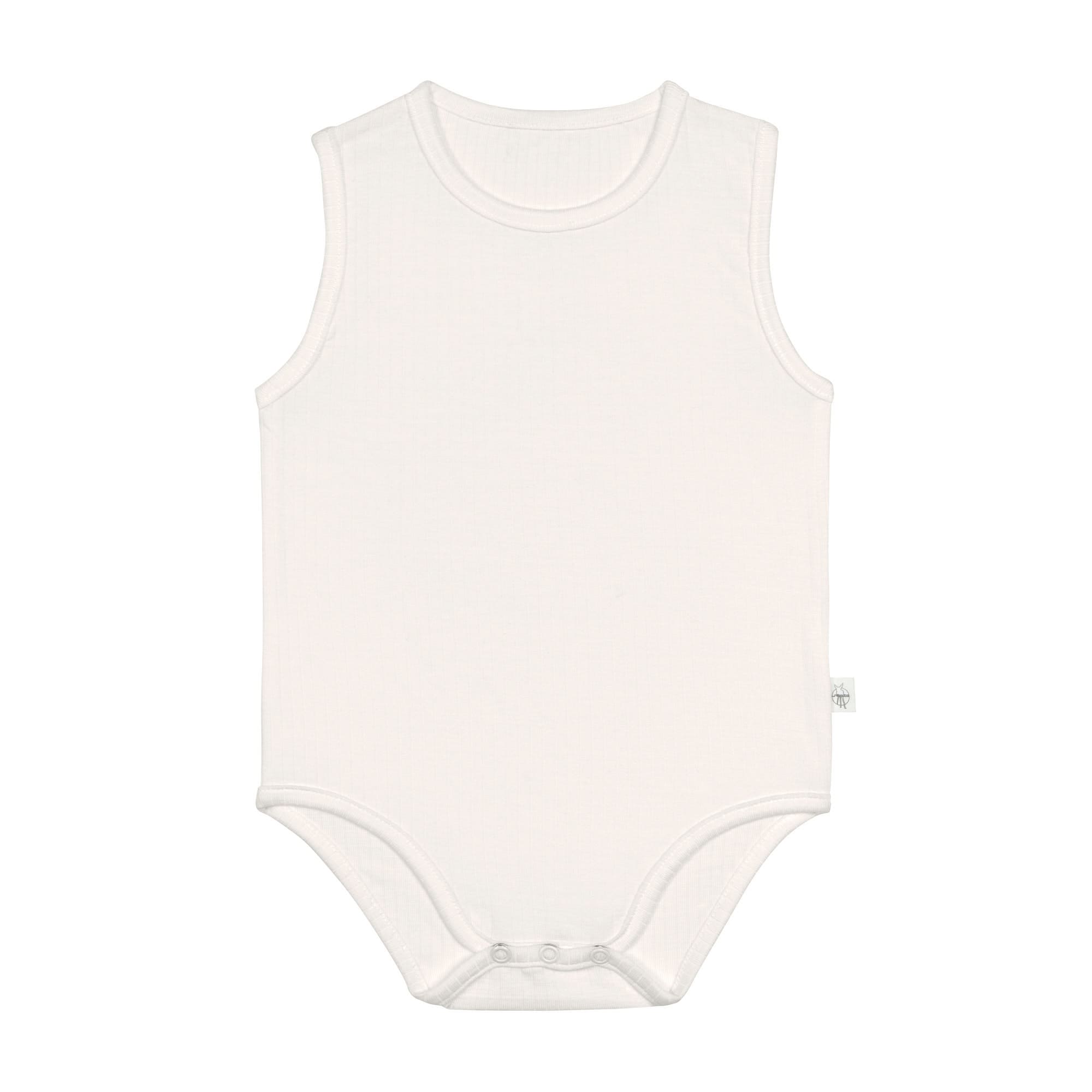 Lässig Sleeveless Body Lyocell Ribbed milky
