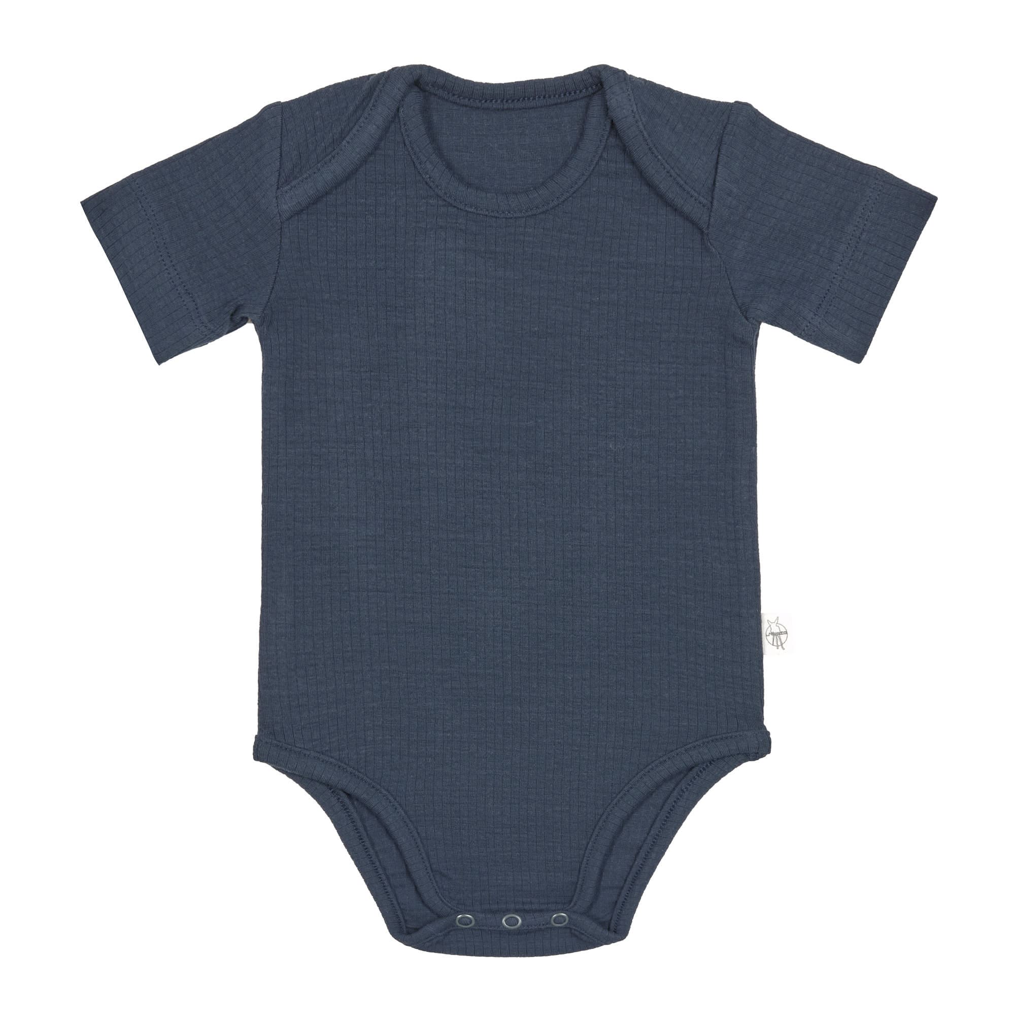Lässig Short Sleeve Body Lyocell Ribbed navy