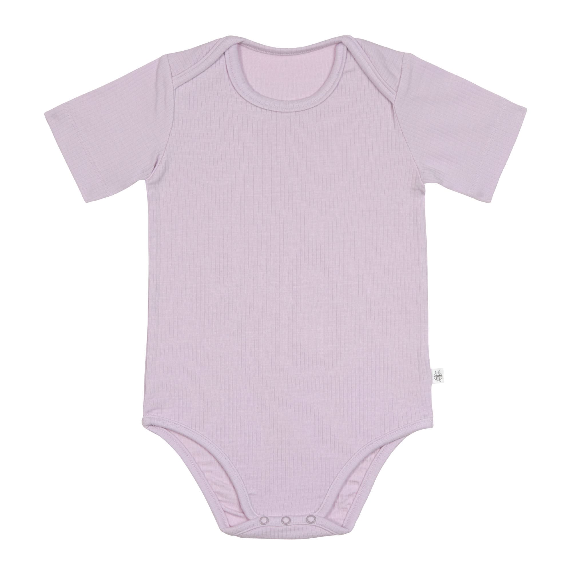 Lässig Short Sleeve Body Lyocell Ribbed lavende