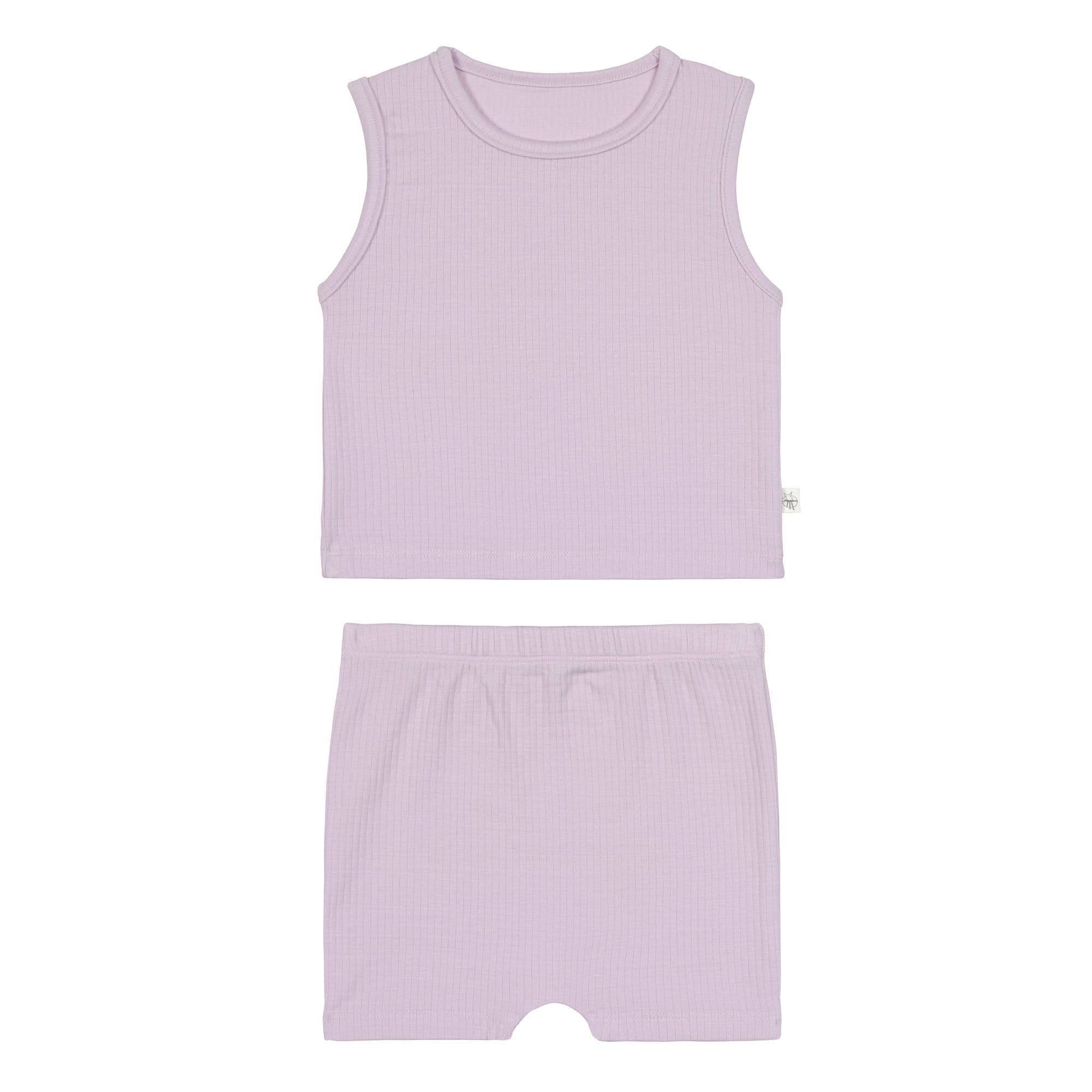 Lässig Sleeveless Set Lyocell Ribbed lavender