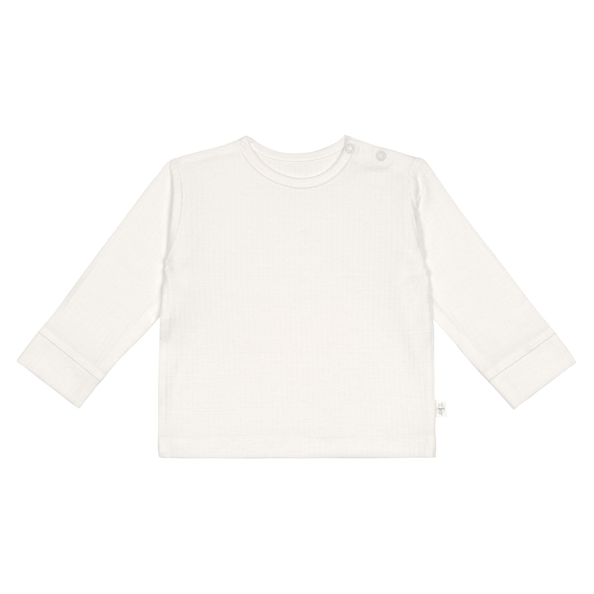 Lässig Long Sleeve Shirt Lyocell Ribbed milky