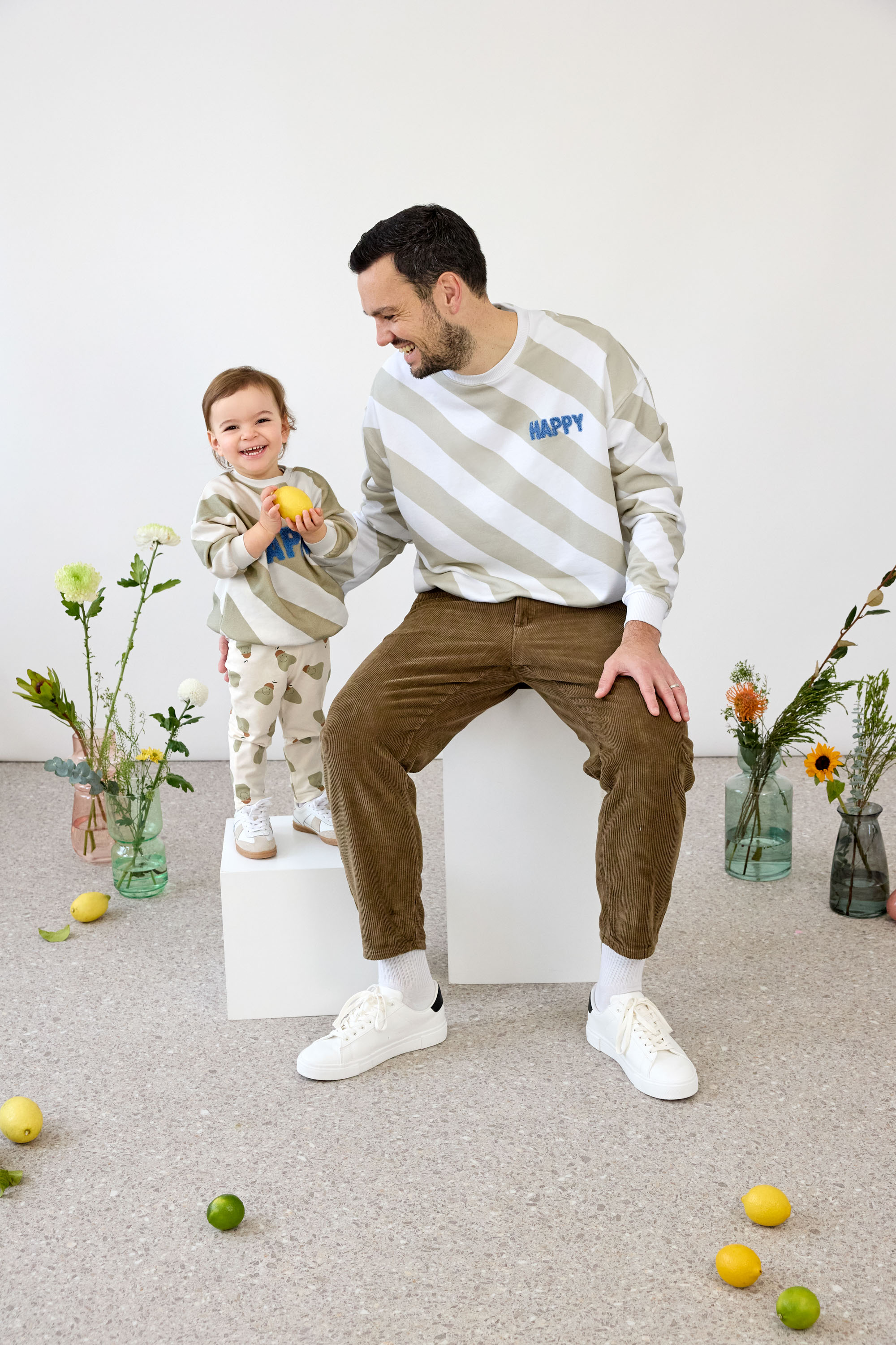 Lässig Sweatshirt unisex GOTS Happy milky/li khaki M - 11