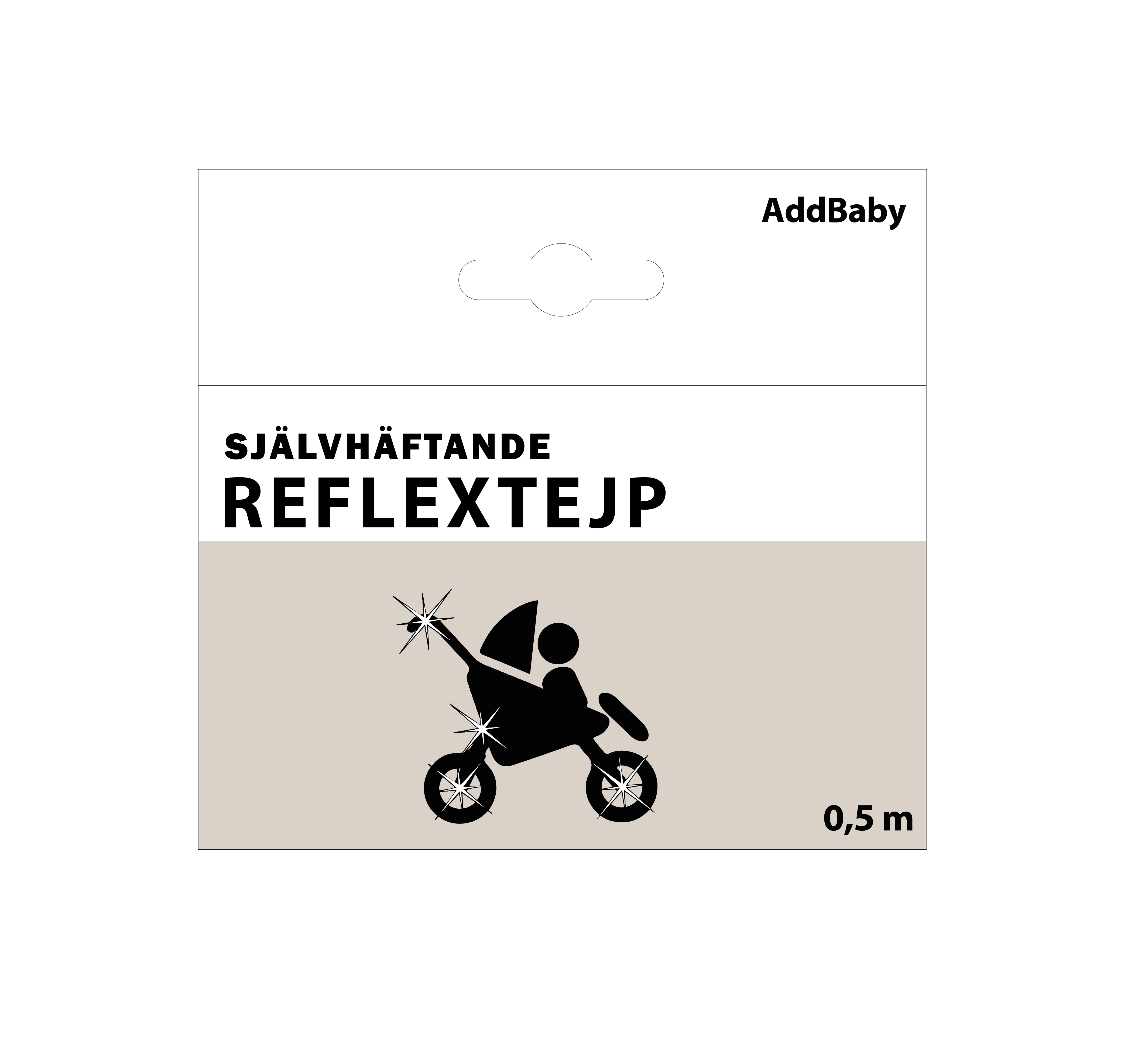 Reflextejp 0,5m Silver
