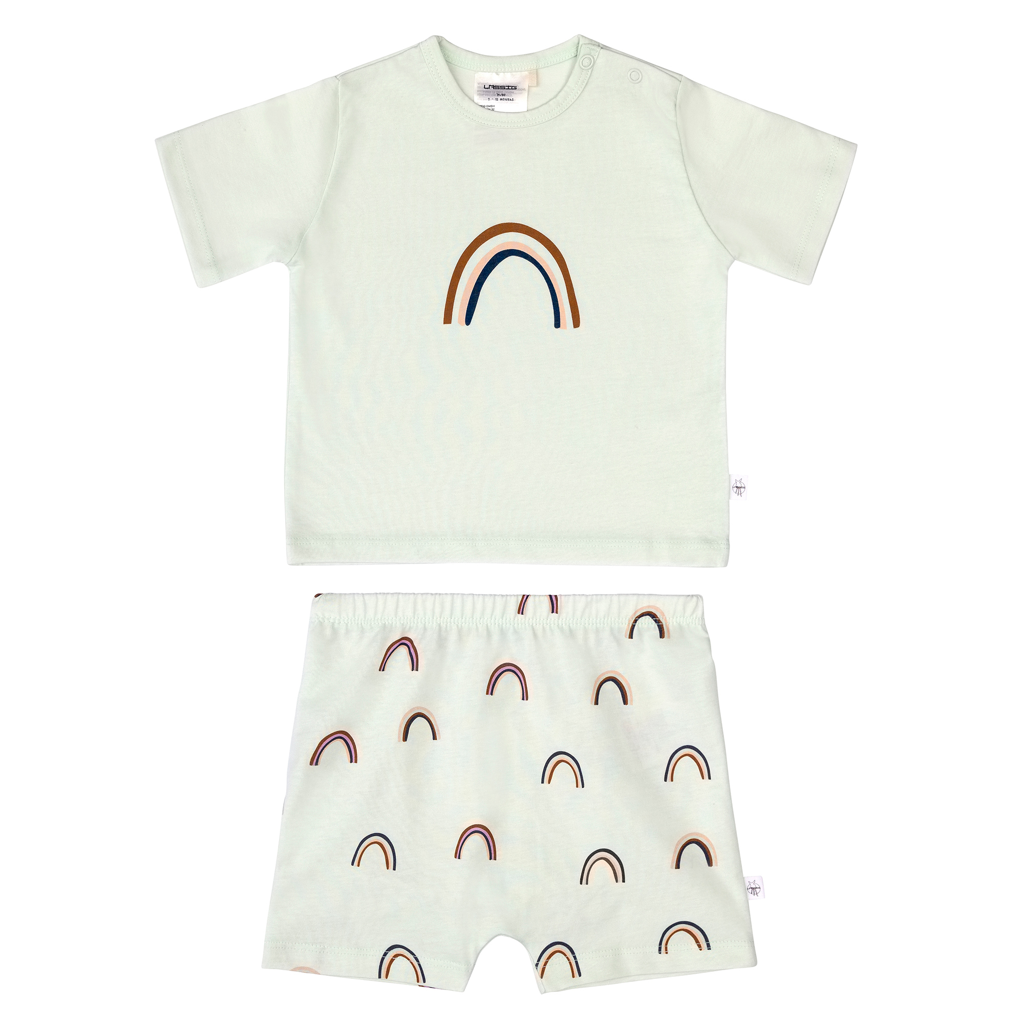 Lässig Short Sleeve Set GOTS Rainbow mint