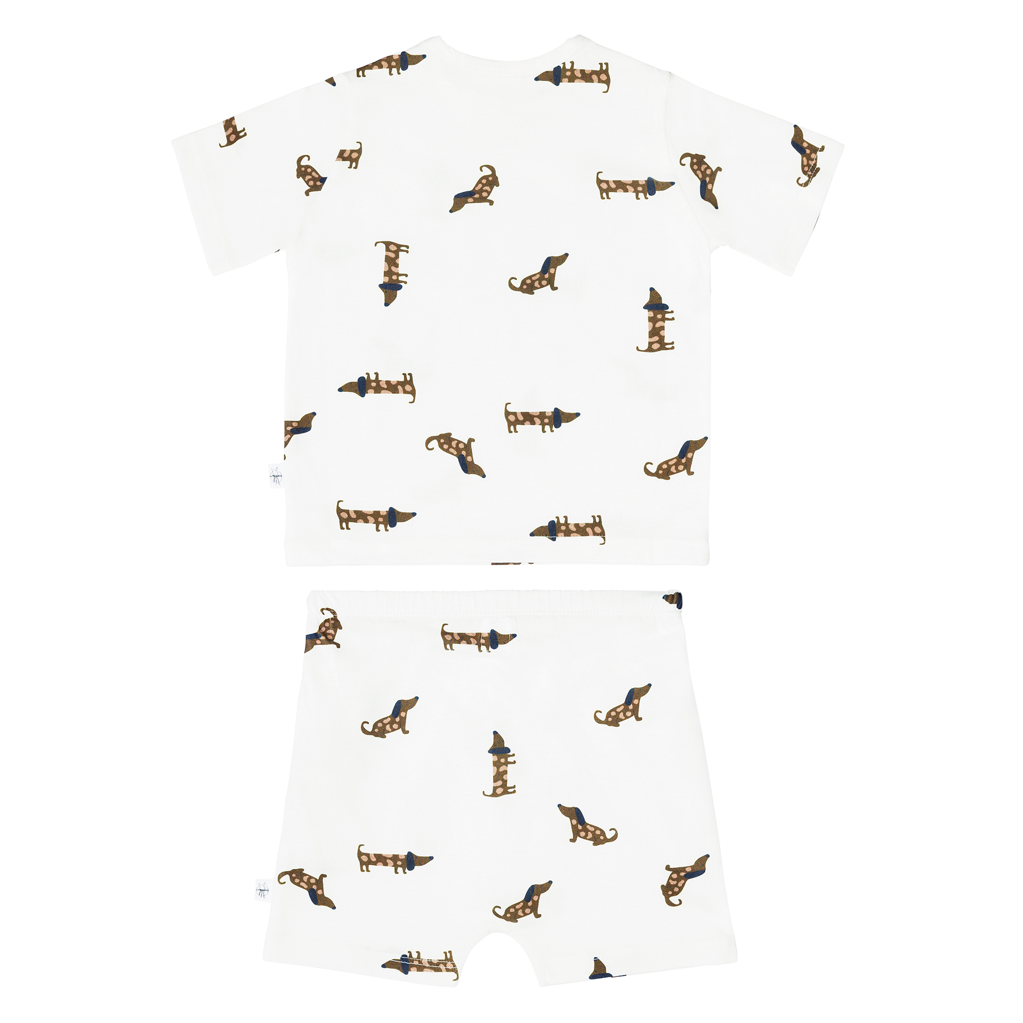 Lässig Short Sleeve Set GOTS Dog milky - 5