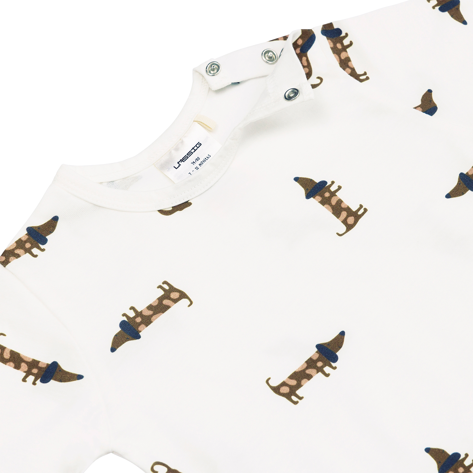 Lässig Short Sleeve Set GOTS Dog milky - 2