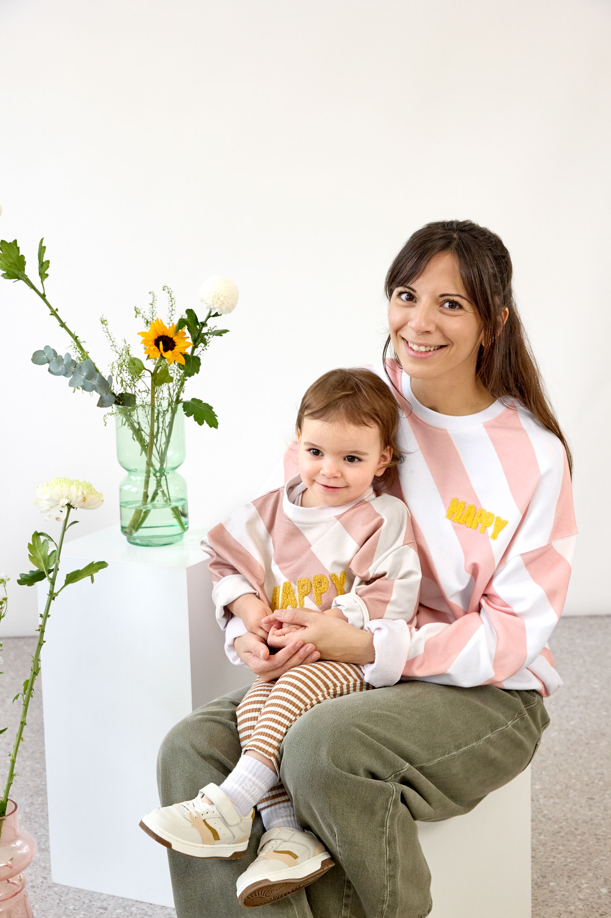 Lässig Sweatshirt unisex GOTS Happy milky/peach S - 13