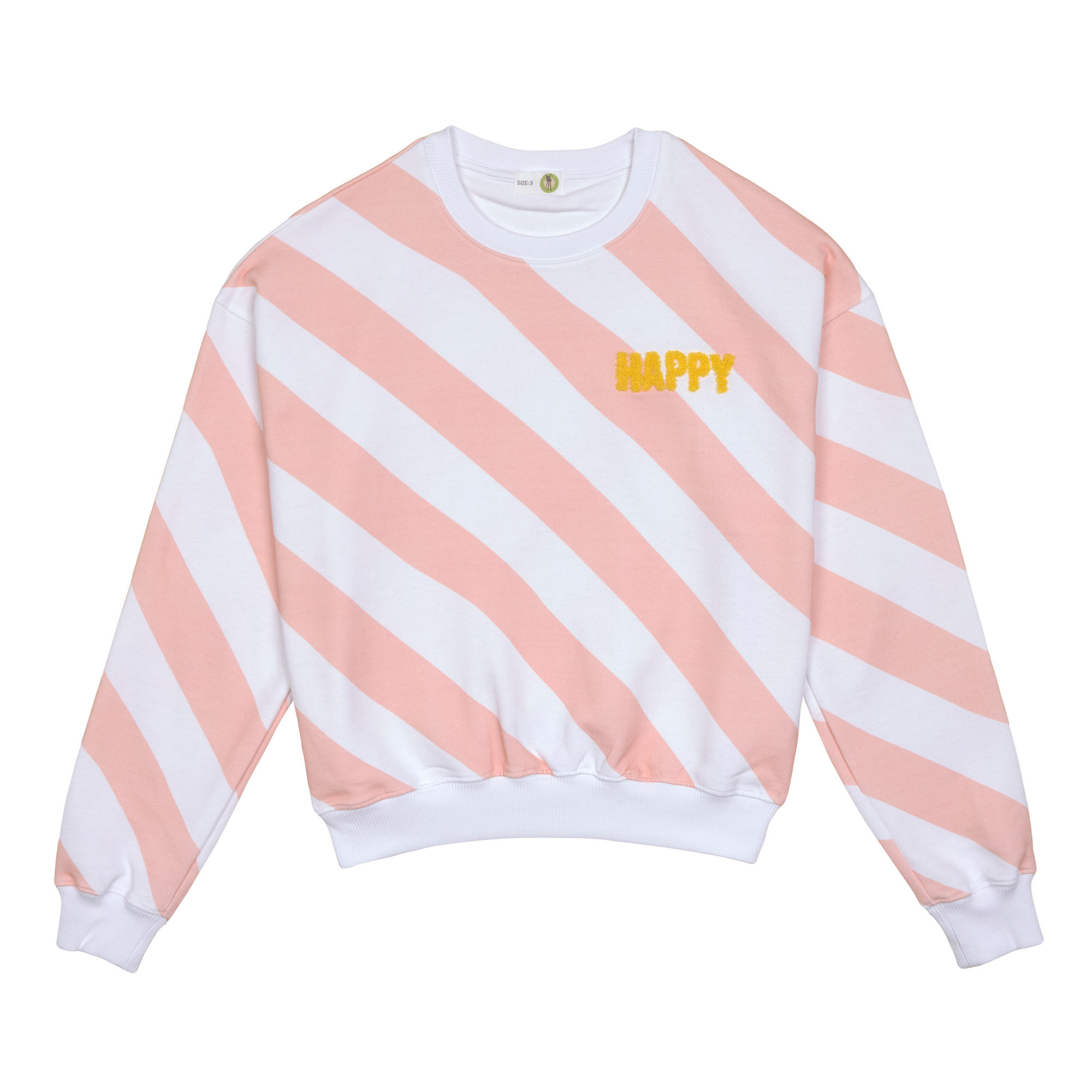 Lässig Sweatshirt unisex GOTS Happy milky/peach S