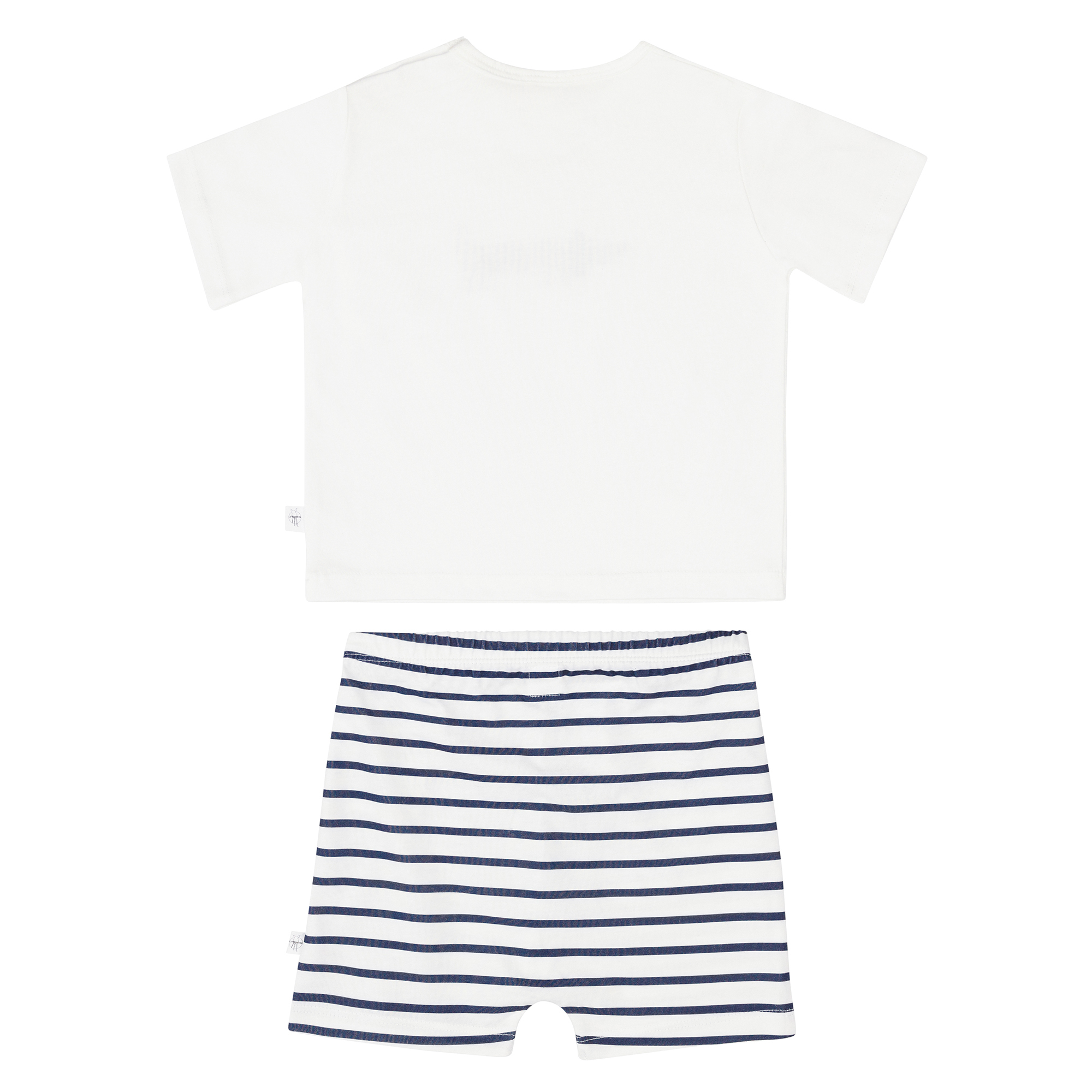 Lässig Short Sleeve Set GOTS Dog milky/navy - 5