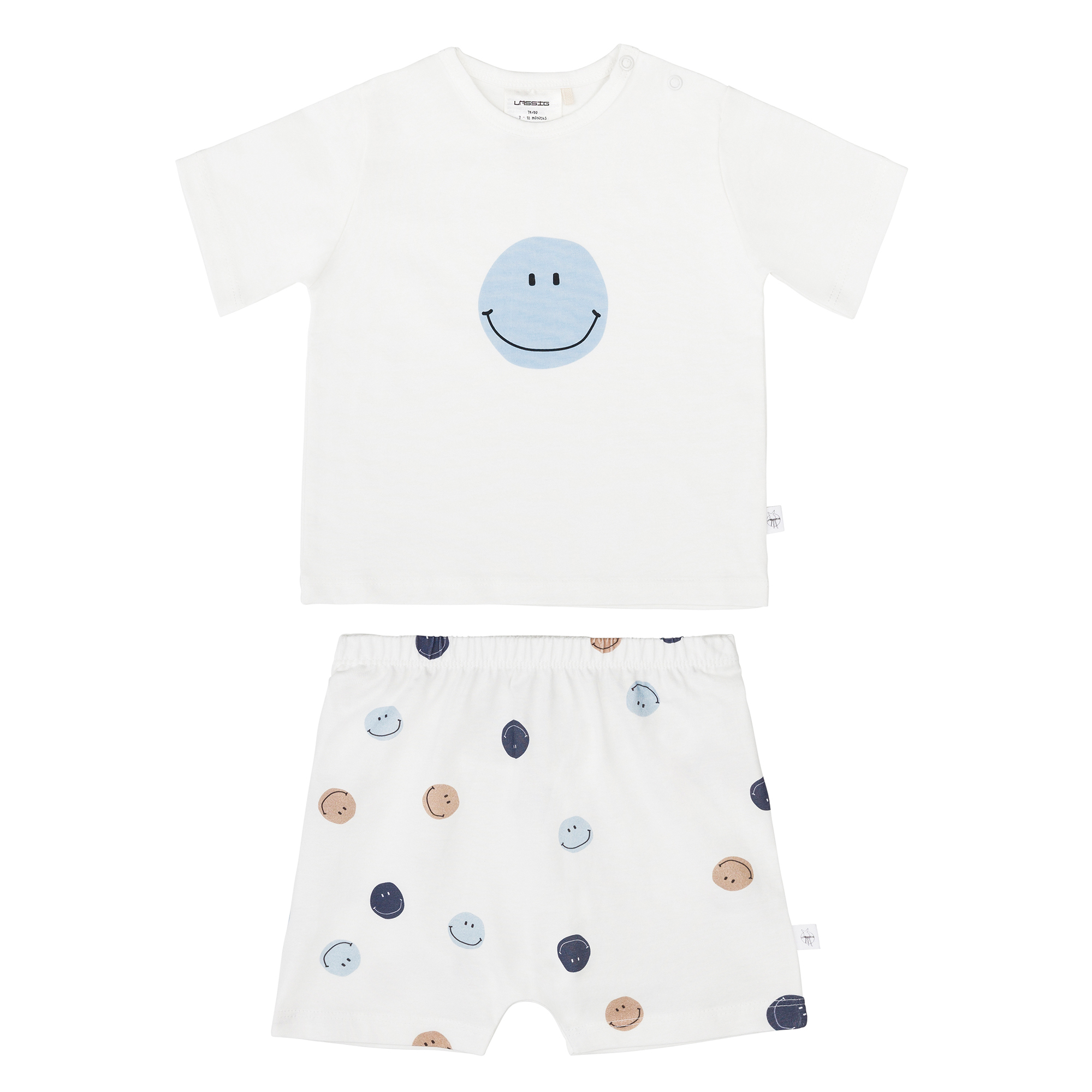 Lässig Short Sleeve Set GOTS Smile milky