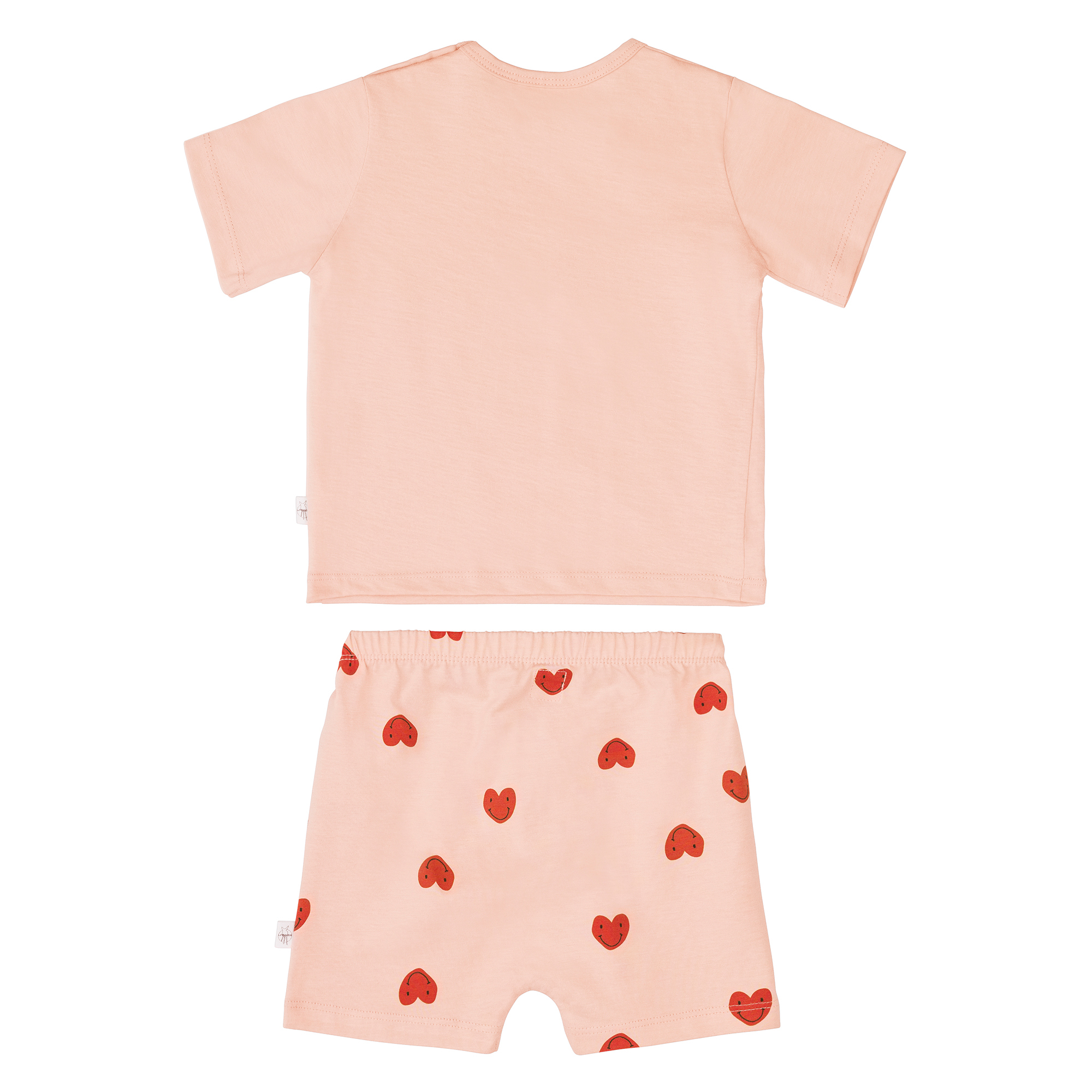 Lässig Short Sleeve Set GOTS Heart peach rose - 4