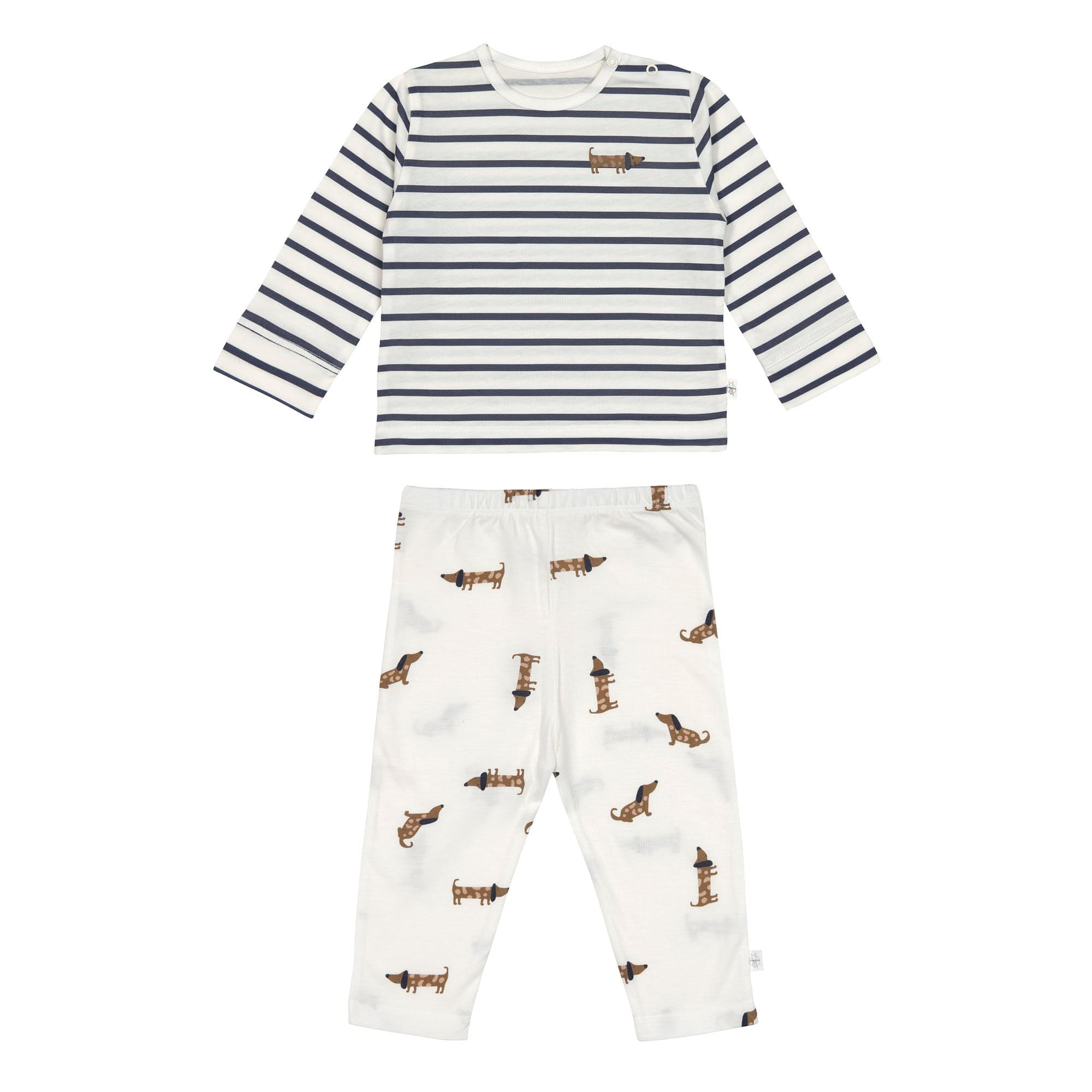 Lässig Long Sleeve Set GOTS Dog milky