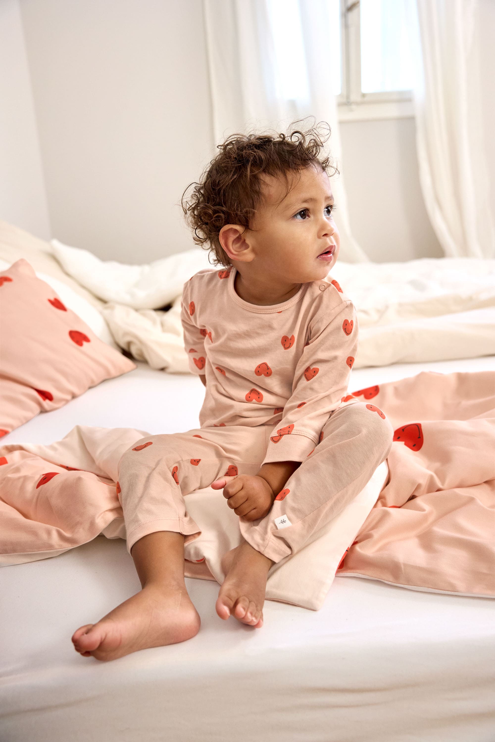Lässig Long Sleeve Set GOTS Heart peach rose - 3