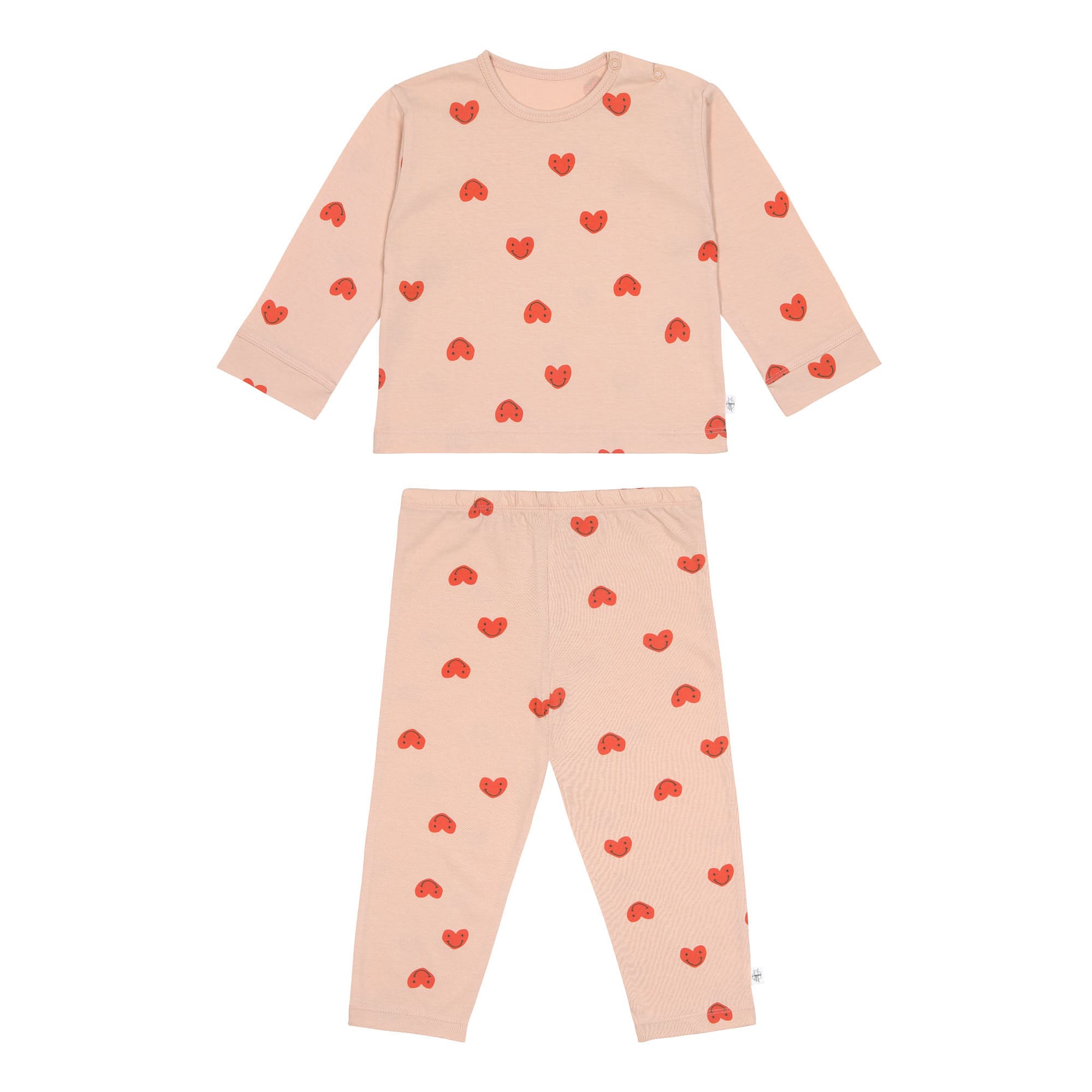 Lässig Long Sleeve Set GOTS Heart peach rose