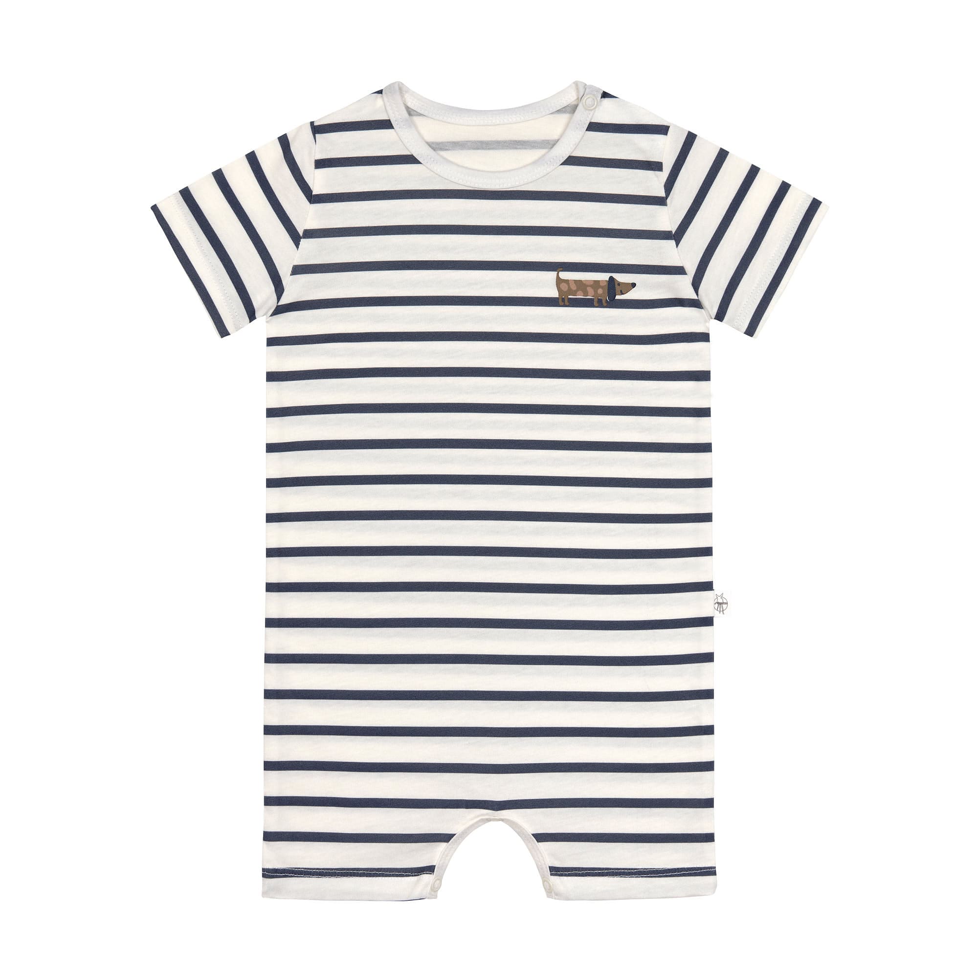 Lässig Playsuit GOTS Dog milky/navy