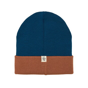 Lässig Merino Beanie Little Gang Run brown/blue