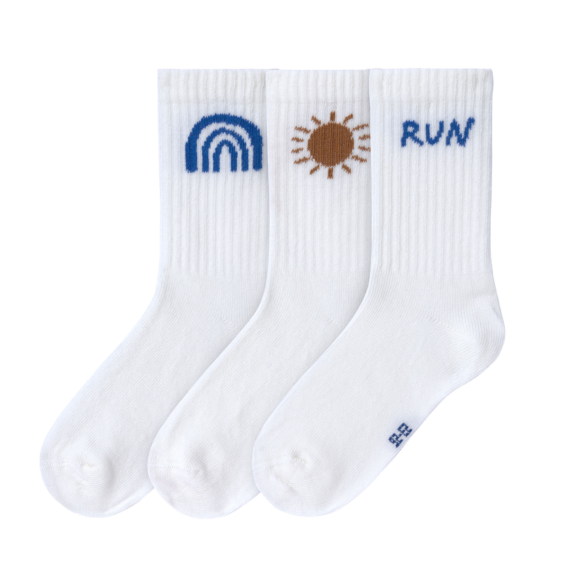 Lässig Tennis Socks 3 pcs GOTS Little Gang Run - 2